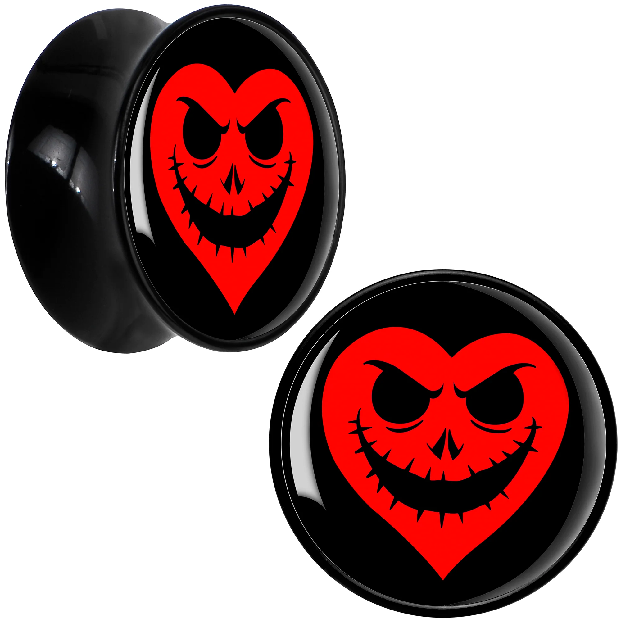 Valentine Jack O Heart Black Acrylic Saddle Plug Set by Onyx O - Image 8
