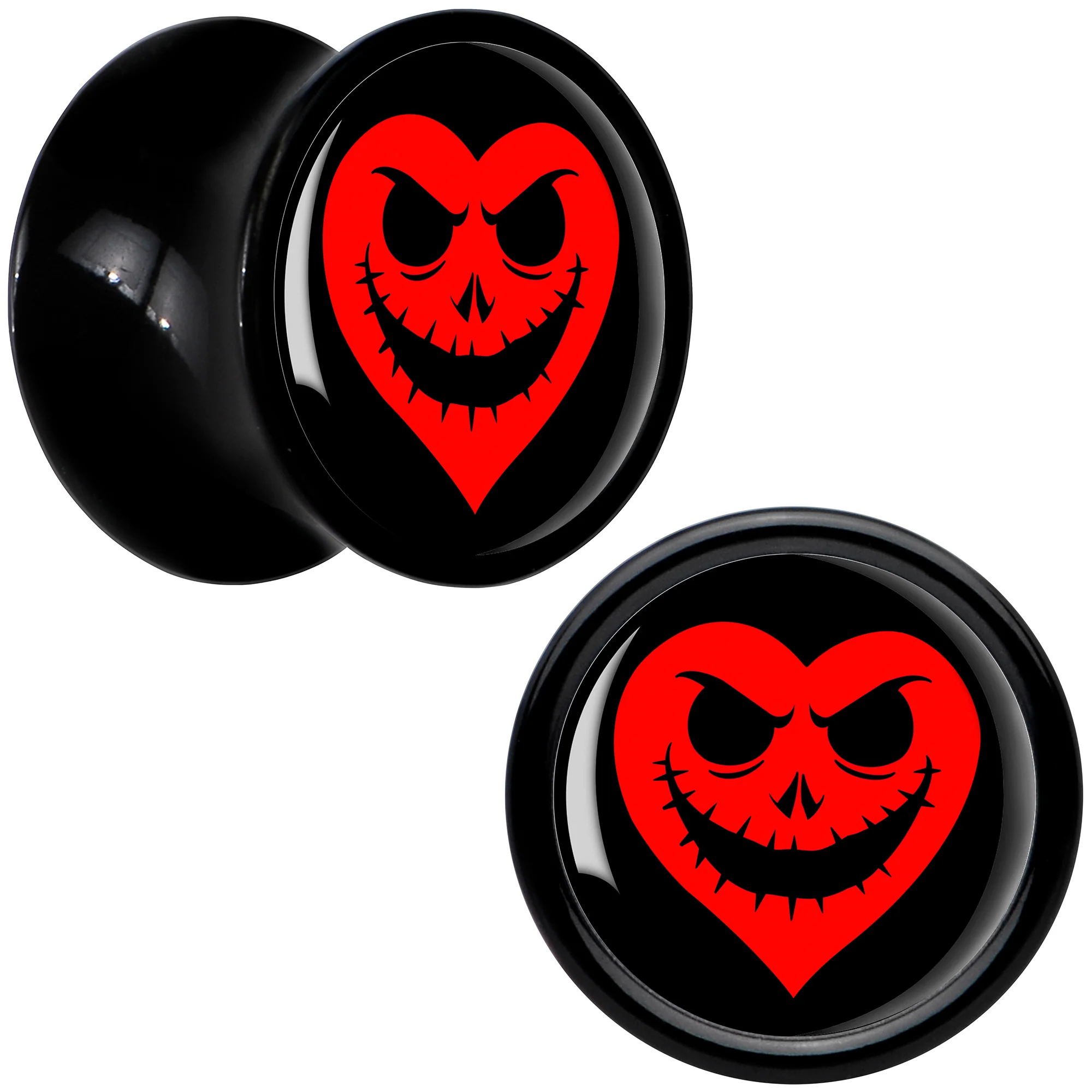 Valentine Jack O Heart Black Acrylic Saddle Plug Set by Onyx O - Image 9