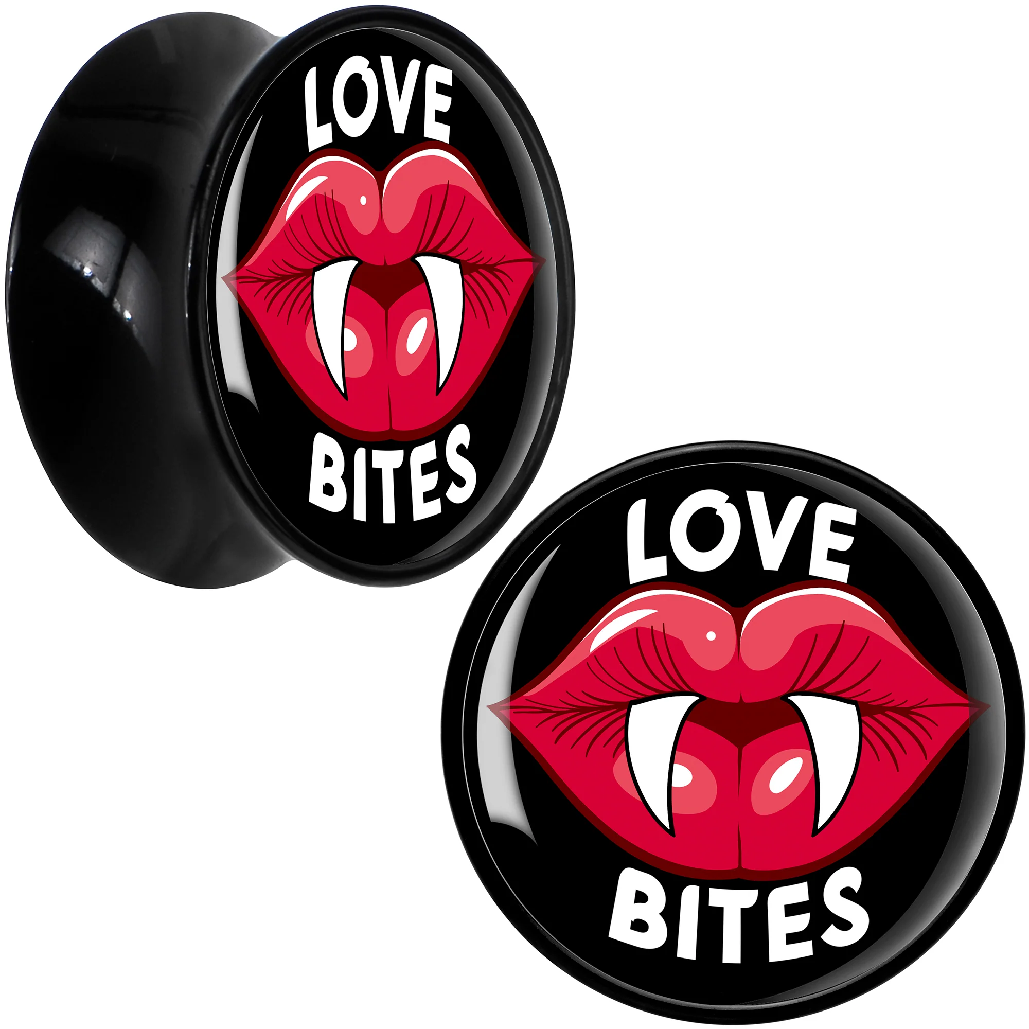 Valentine Love Bites Black Acrylic Saddle Plug Set by Onyx O - Image 7