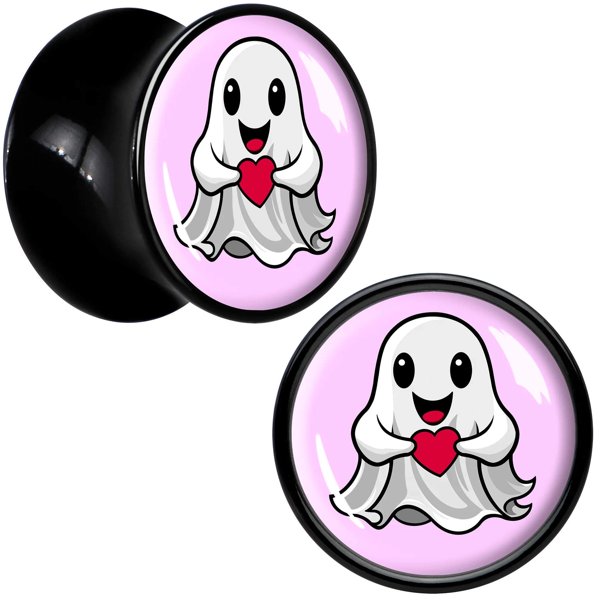 Valentine Sweet Ghost Black Acrylic Saddle Plug Set by Onyx O - Image 3