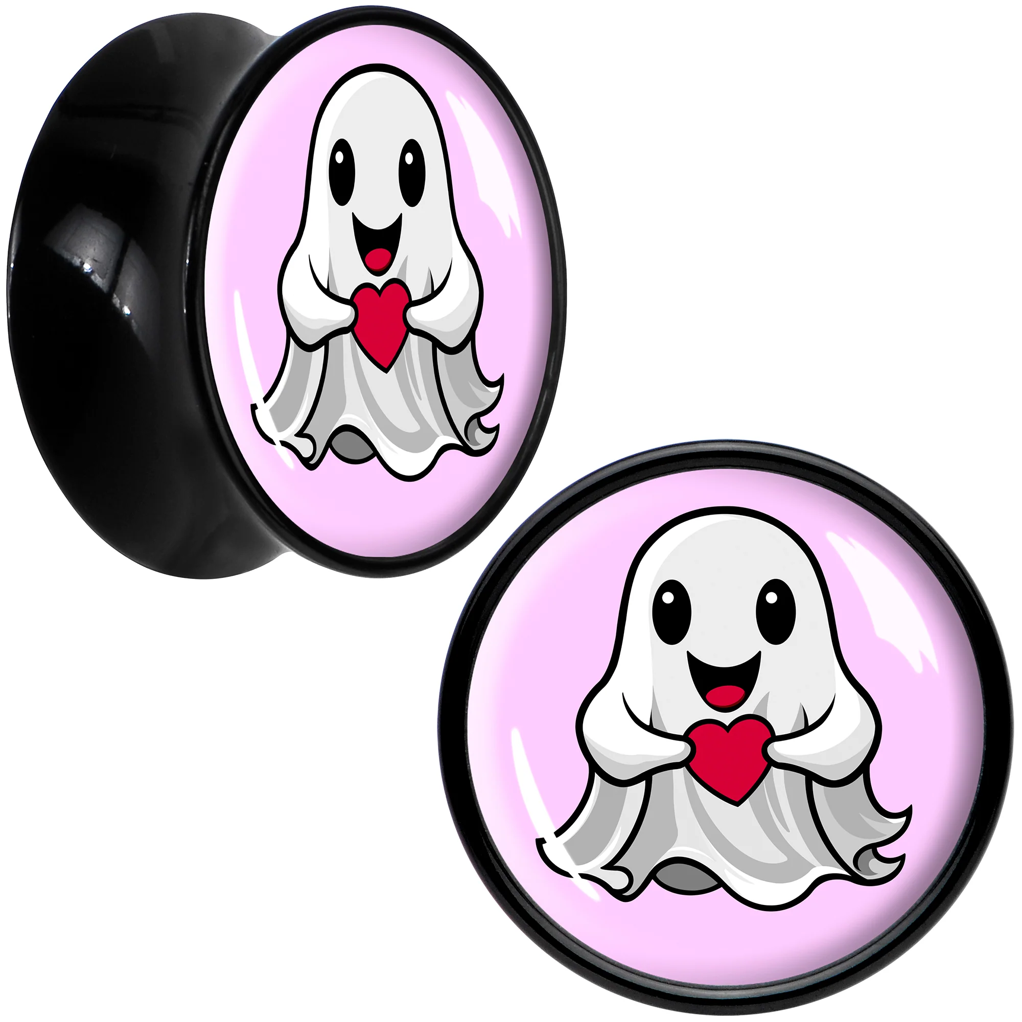 Valentine Sweet Ghost Black Acrylic Saddle Plug Set by Onyx O - Image 5