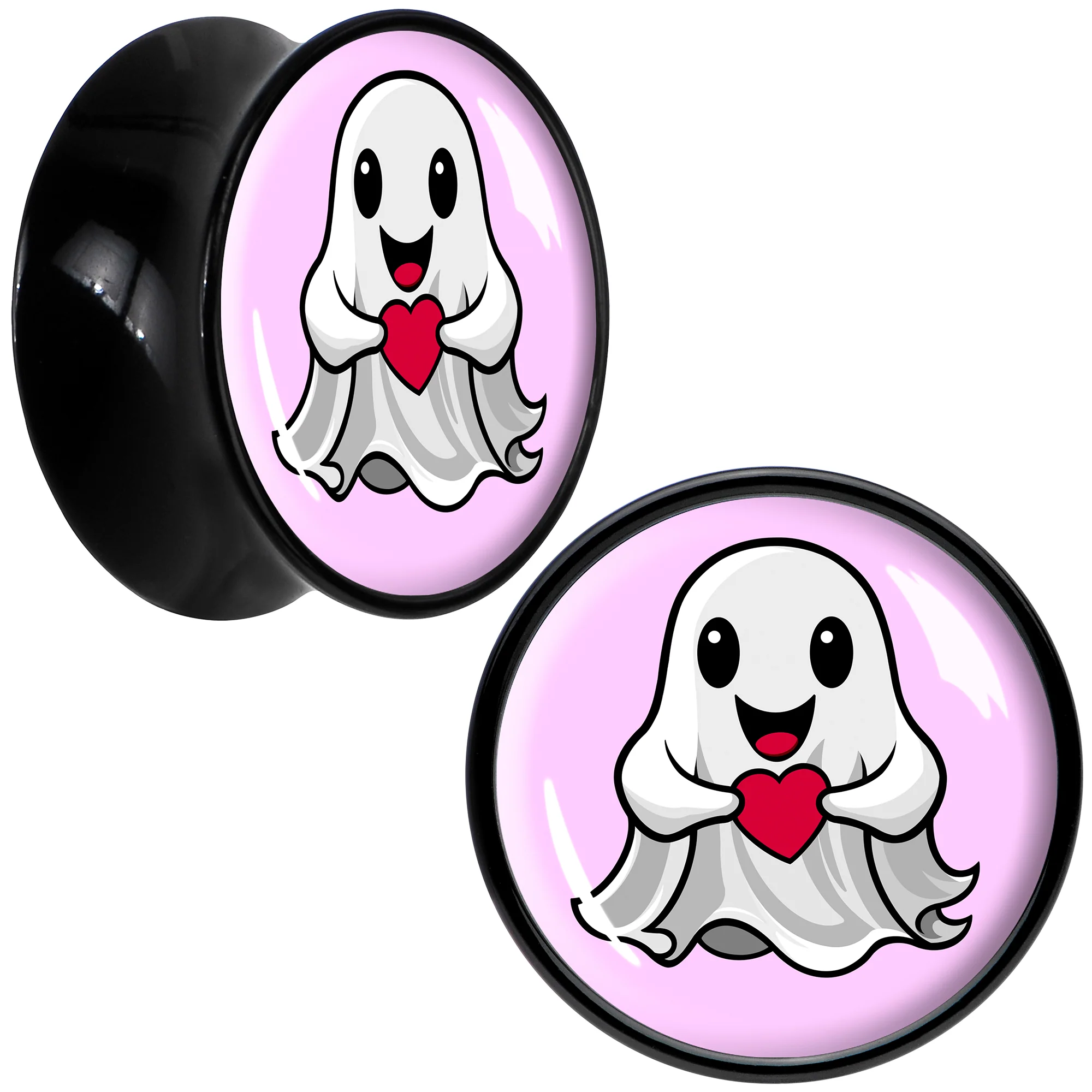 Valentine Sweet Ghost Black Acrylic Saddle Plug Set by Onyx O - Image 6