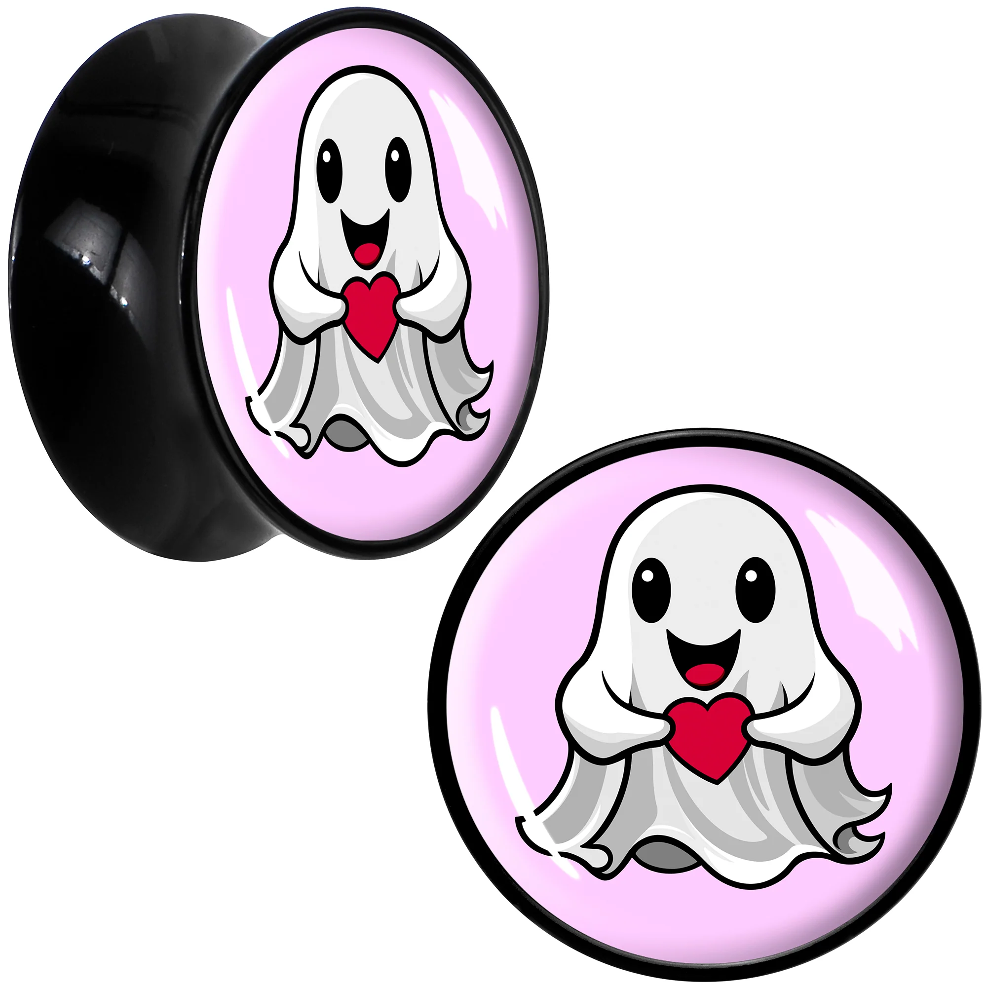 Valentine Sweet Ghost Black Acrylic Saddle Plug Set by Onyx O - Image 8