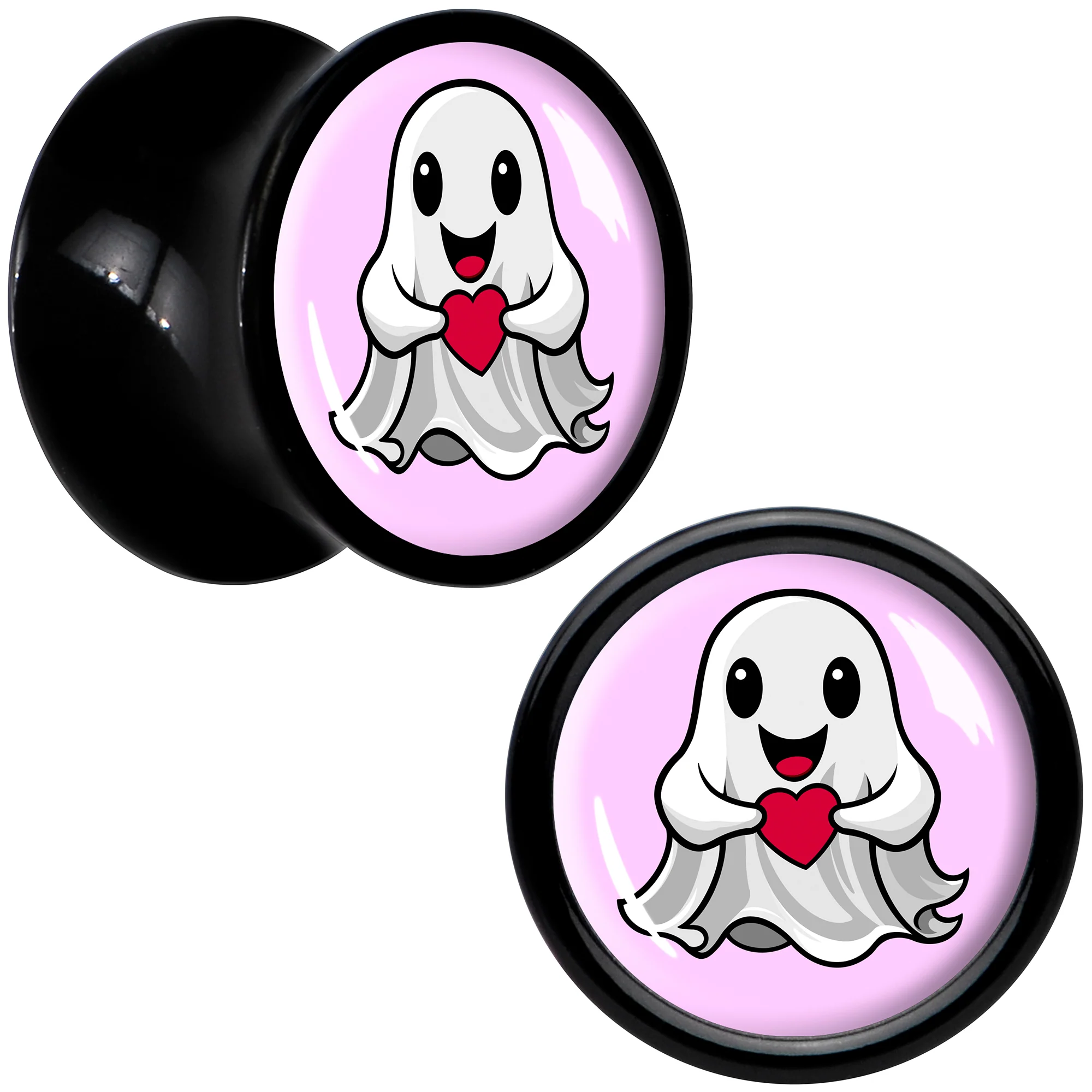 Valentine Sweet Ghost Black Acrylic Saddle Plug Set by Onyx O - Image 9