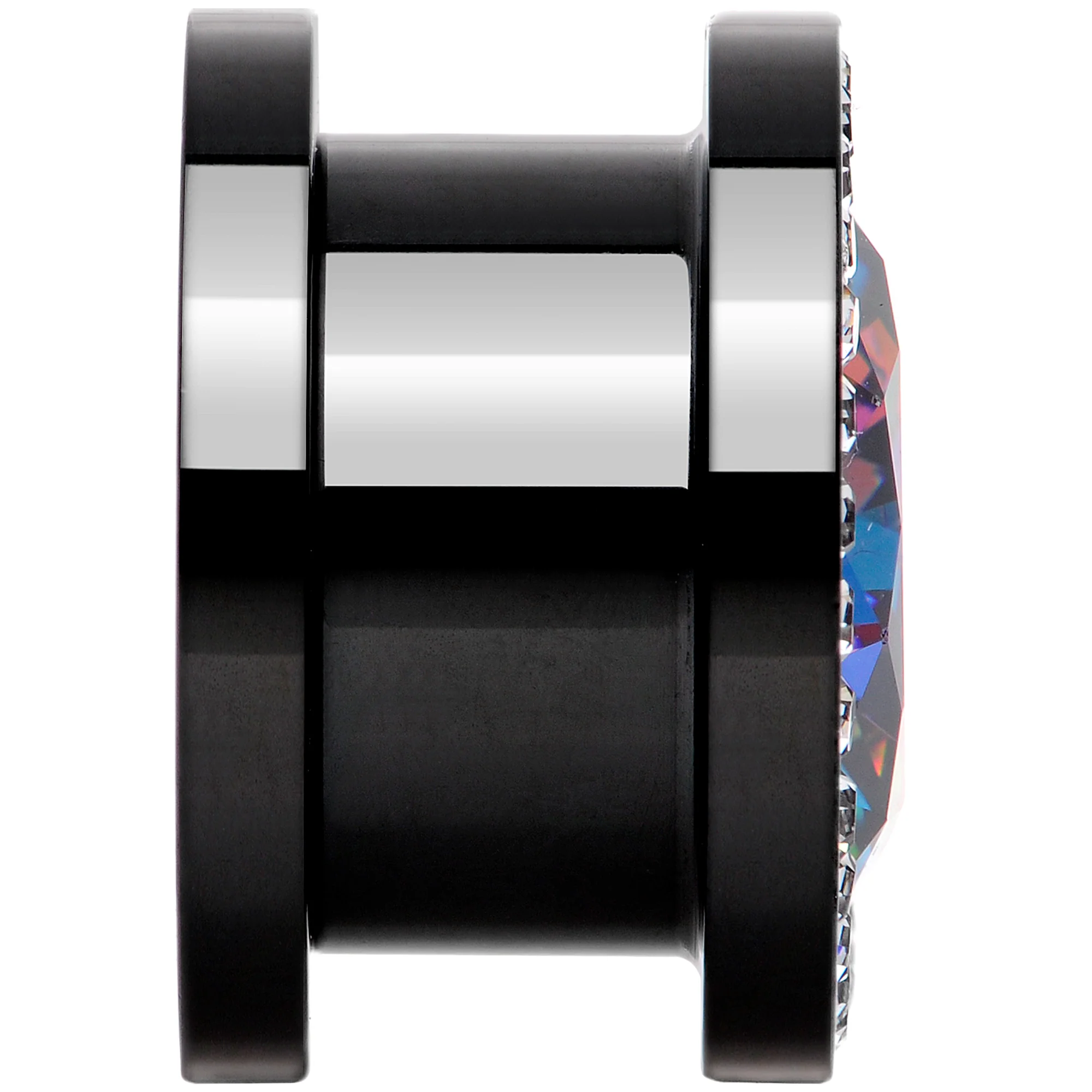 Vitrail Clear CZ Gem Black Hypnotic Screw Fit Plug Set - Image 5