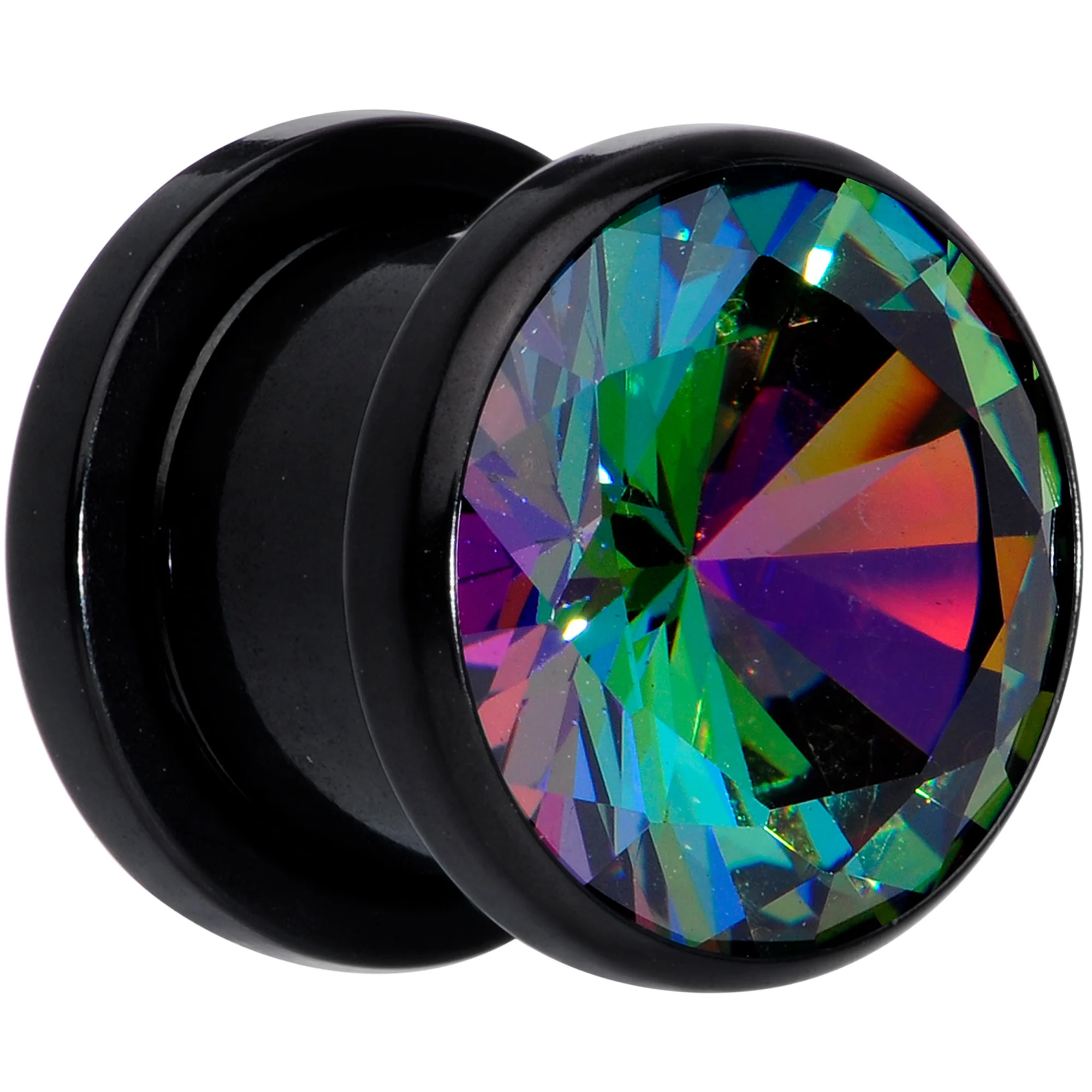Vitrail CZ Gem Black Screw Fit Plug Set - Image 3