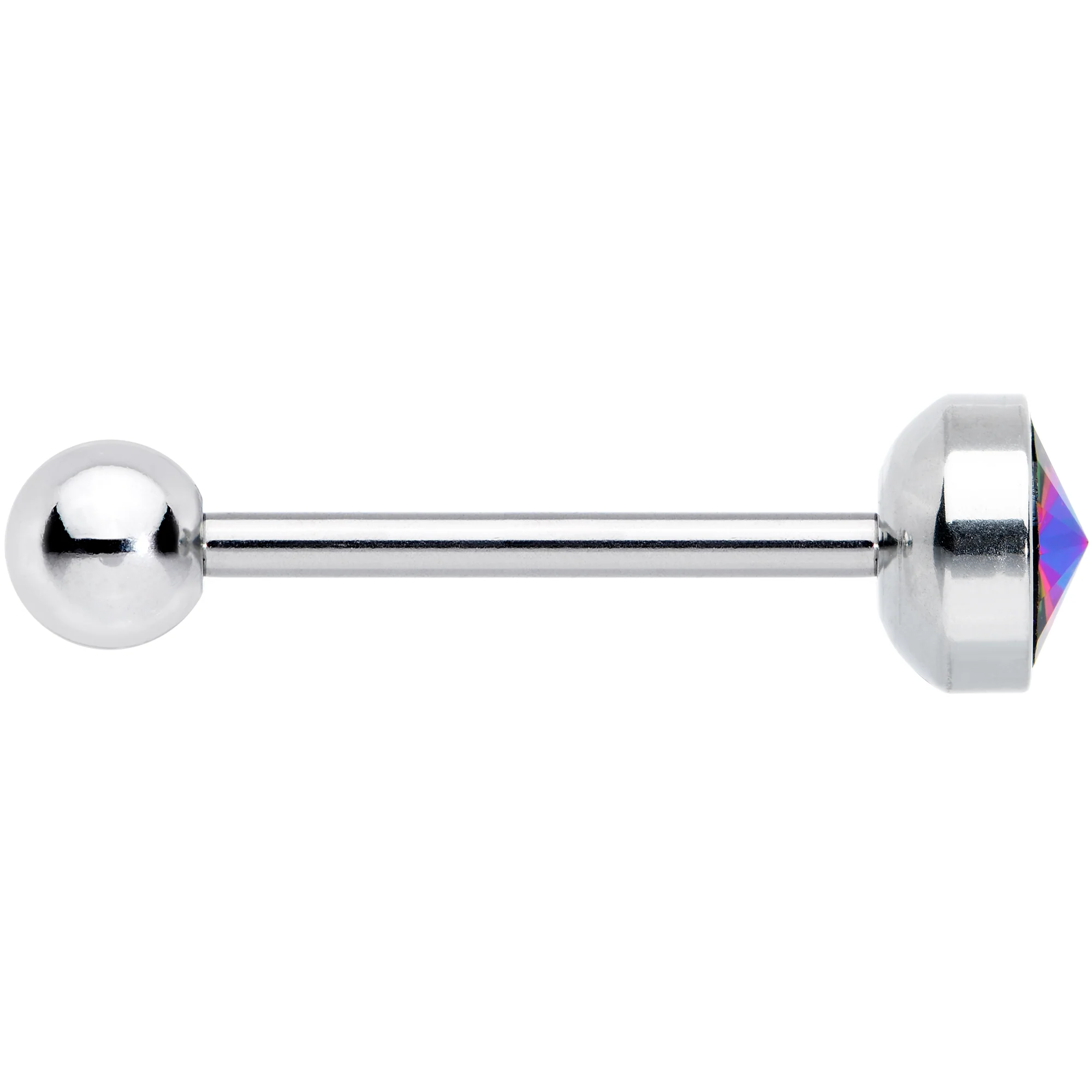 Vitrail Gem Top Simply Lovely Barbell Tongue Ring - Image 2