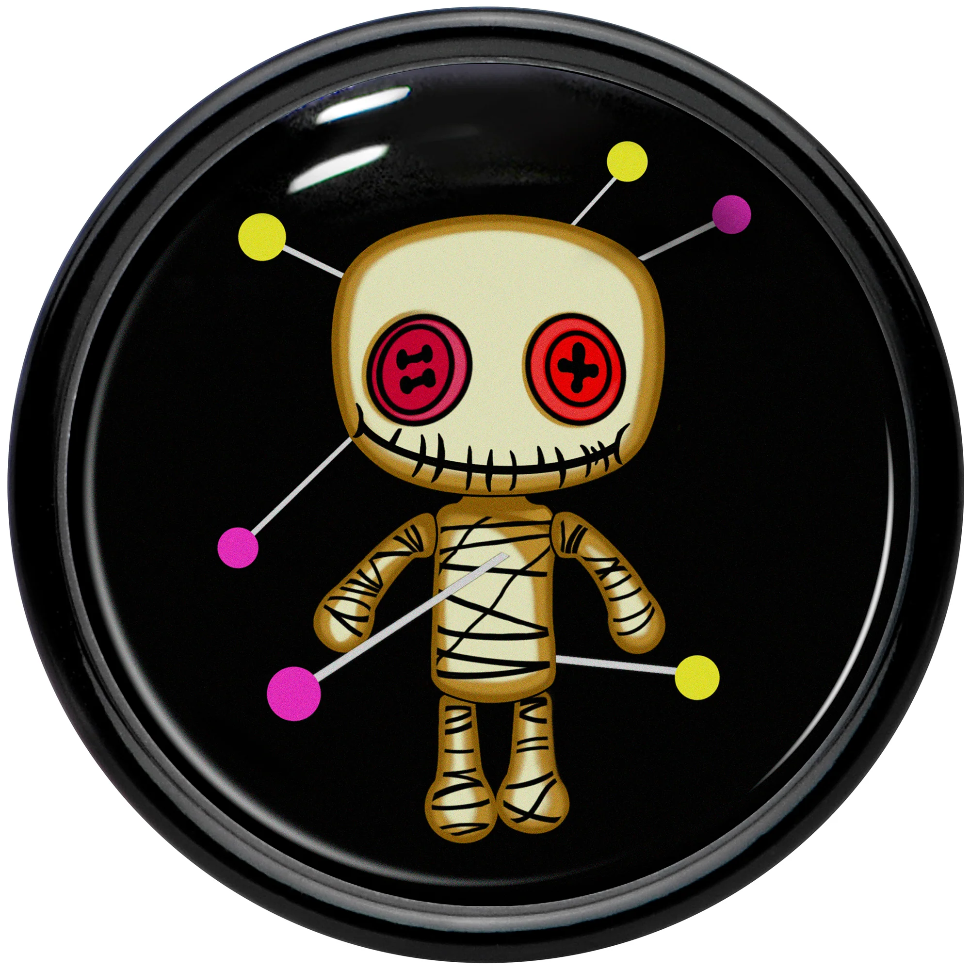 0G Voodoo Doll Black Acrylic Saddle Plug Set by Onyx O - Image 4
