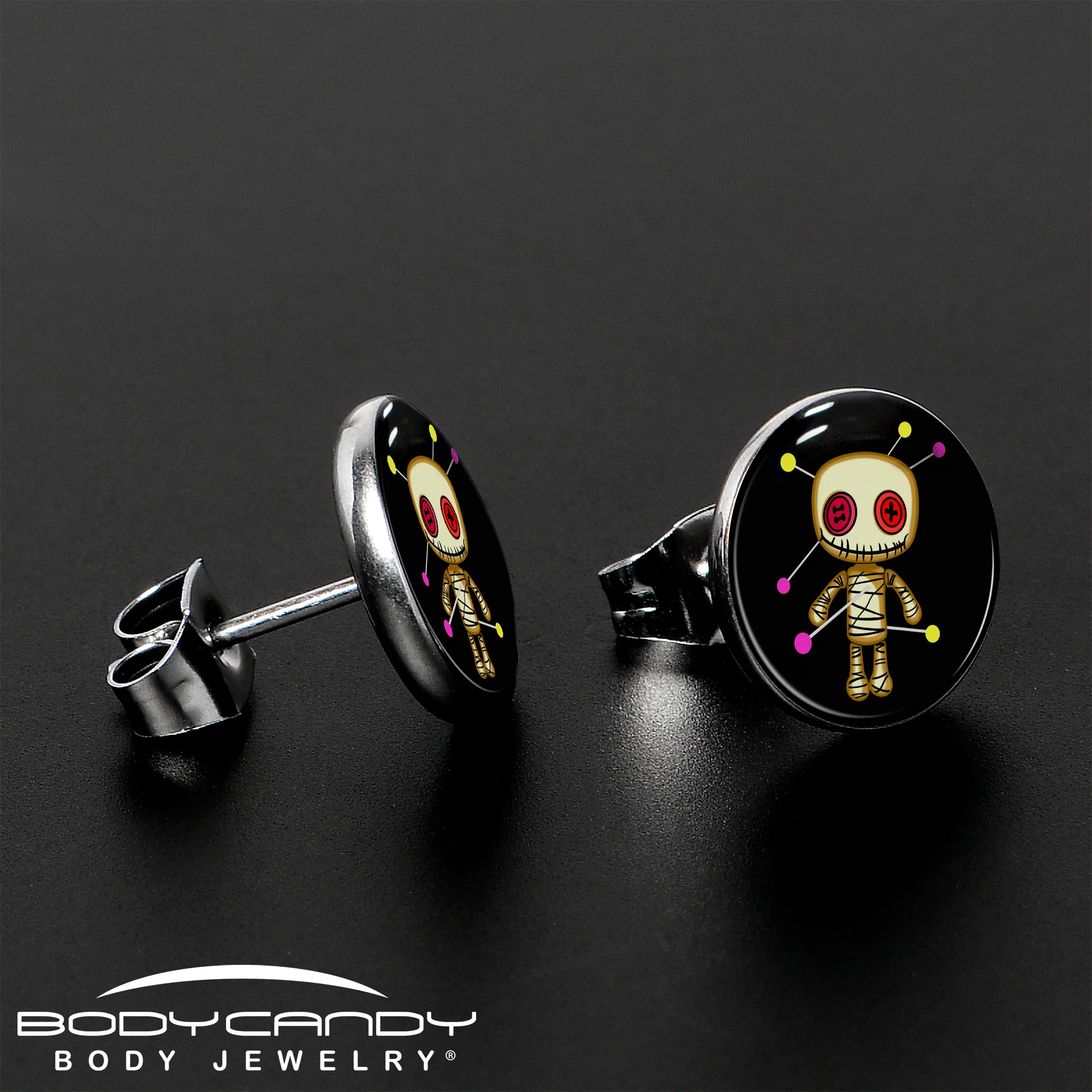Voodoo Doll Stud Earrings by Onyx O - Image 3
