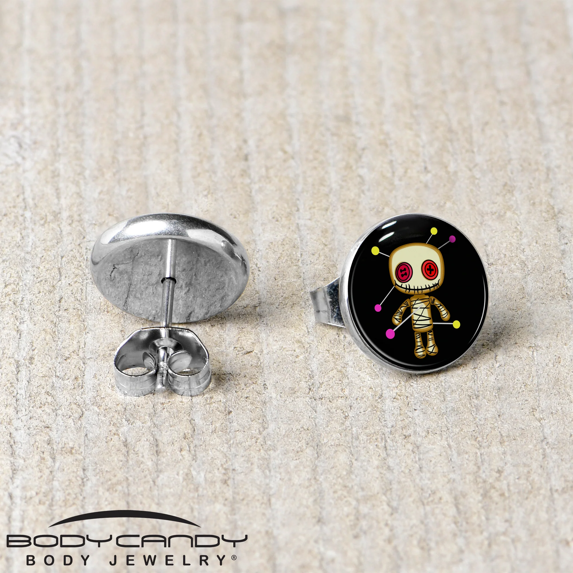 Voodoo Doll Stud Earrings by Onyx O - Image 5
