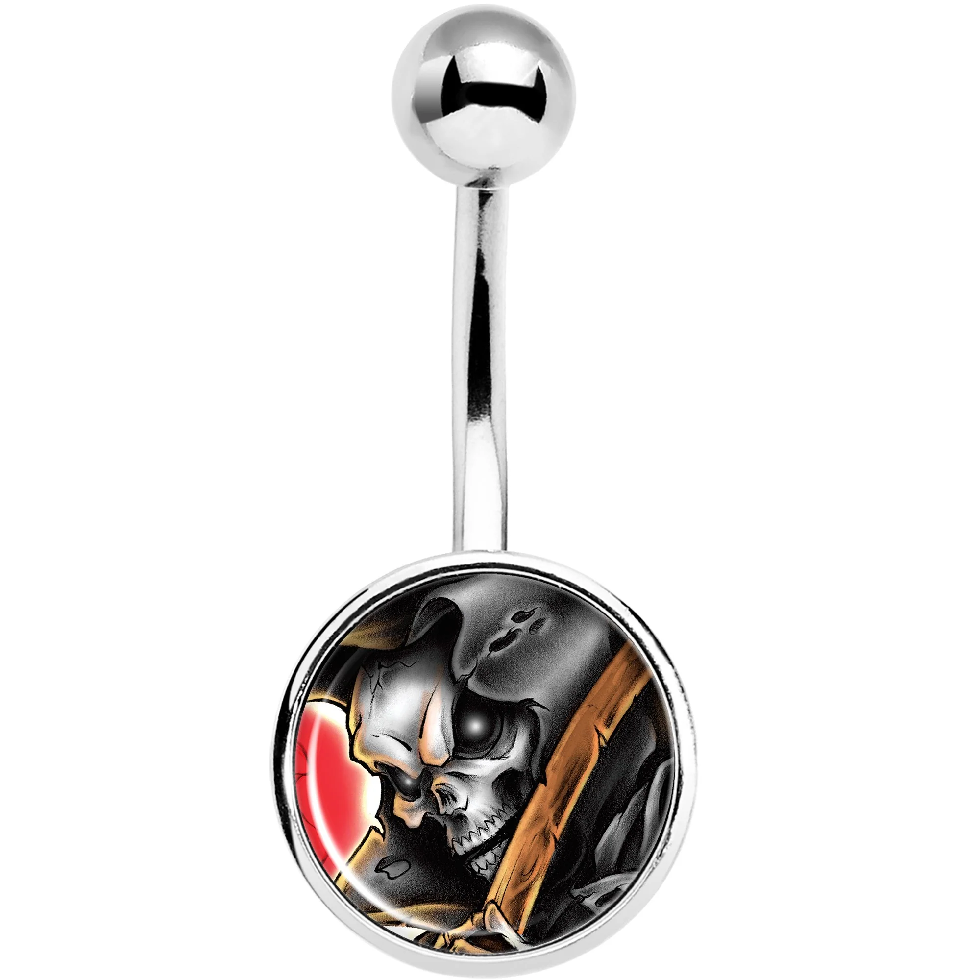Wake the Dead Grim Reaper Halloween Belly Ring - Image 2