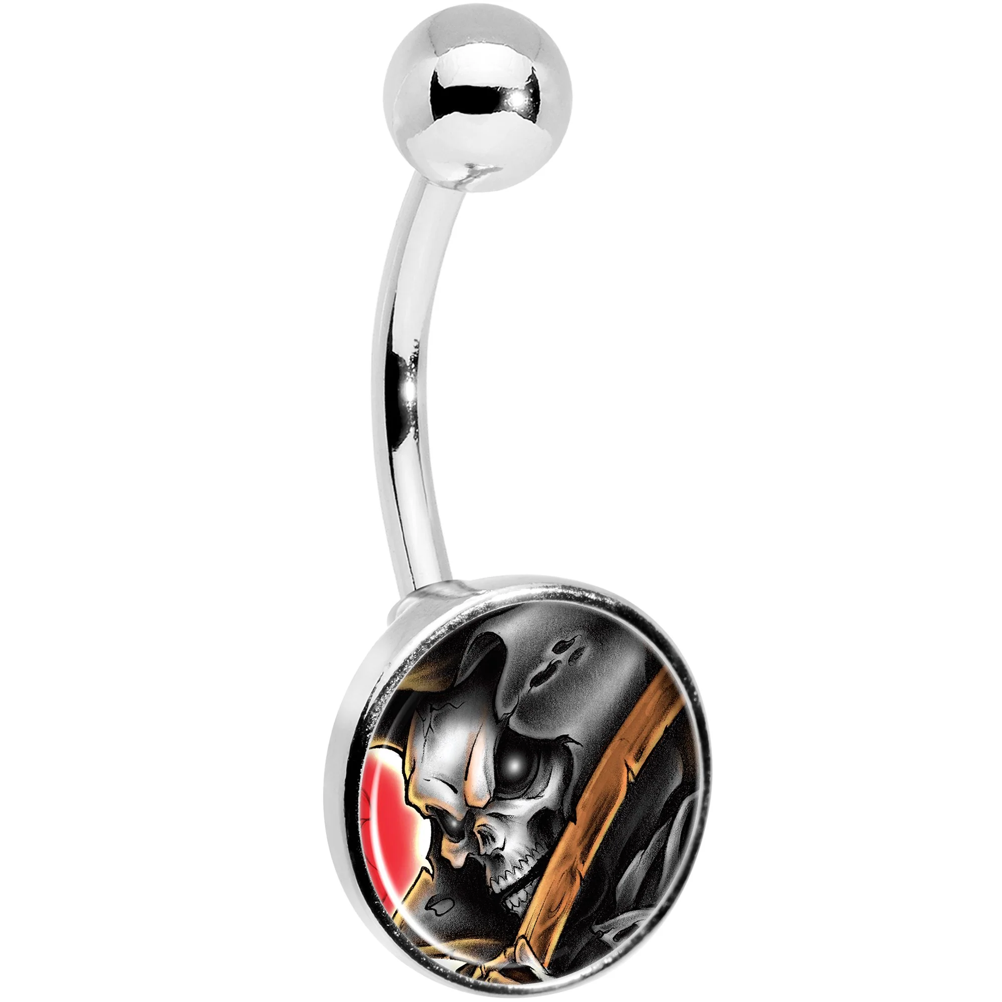 Wake the Dead Grim Reaper Halloween Belly Ring - Image 3