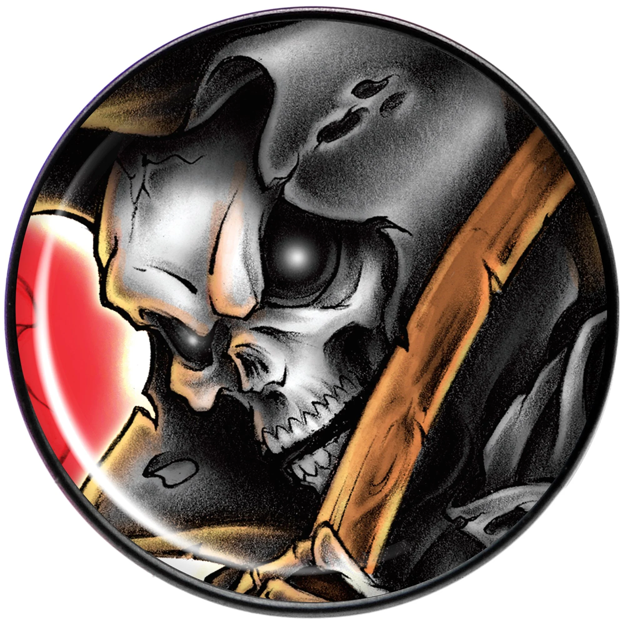 Wake the Dead Grim Reaper Halloween Black Barbell Tongue Ring - Image 2