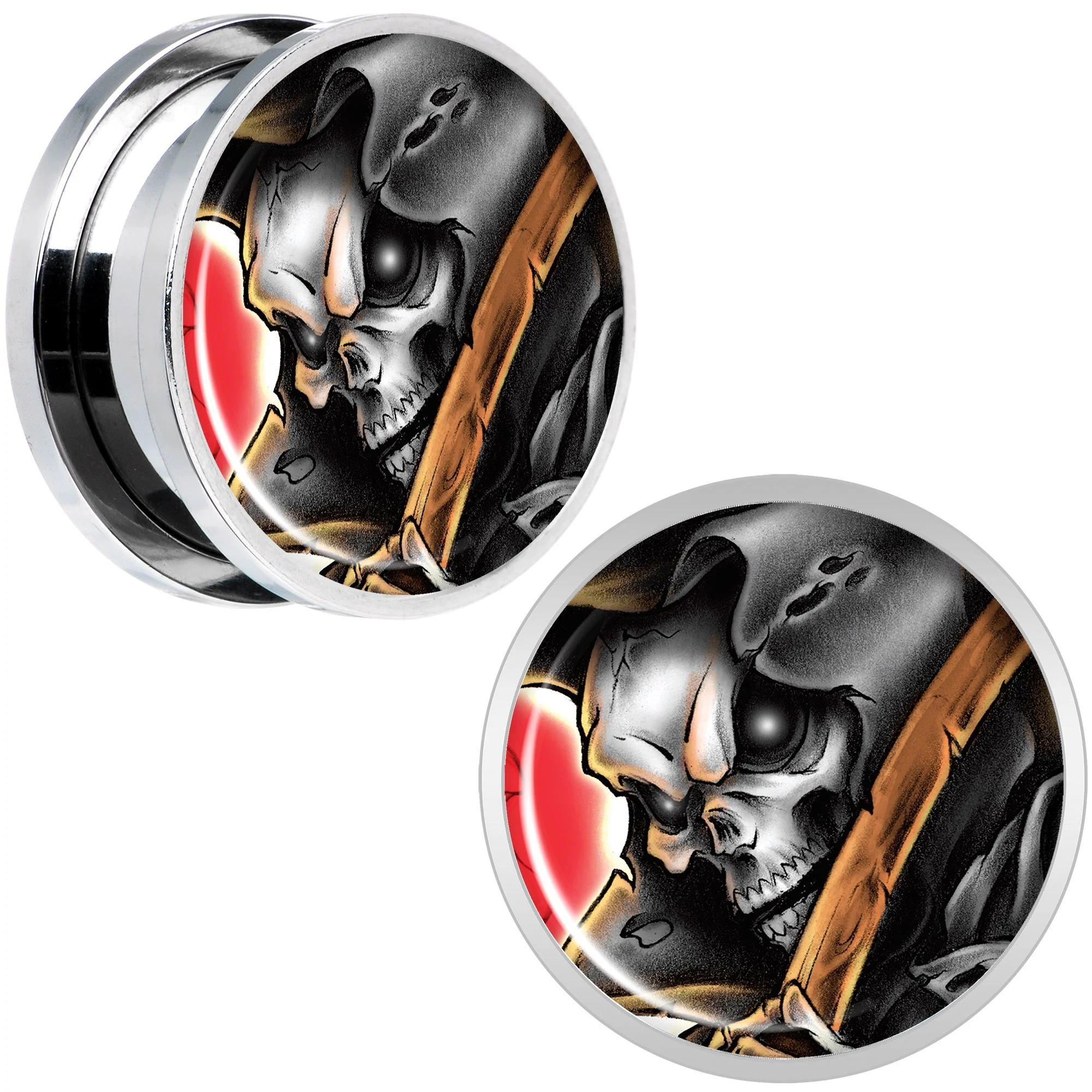 Wake the Dead Grim Reaper Halloween Plug Set  5mm to 16mm - Image 11