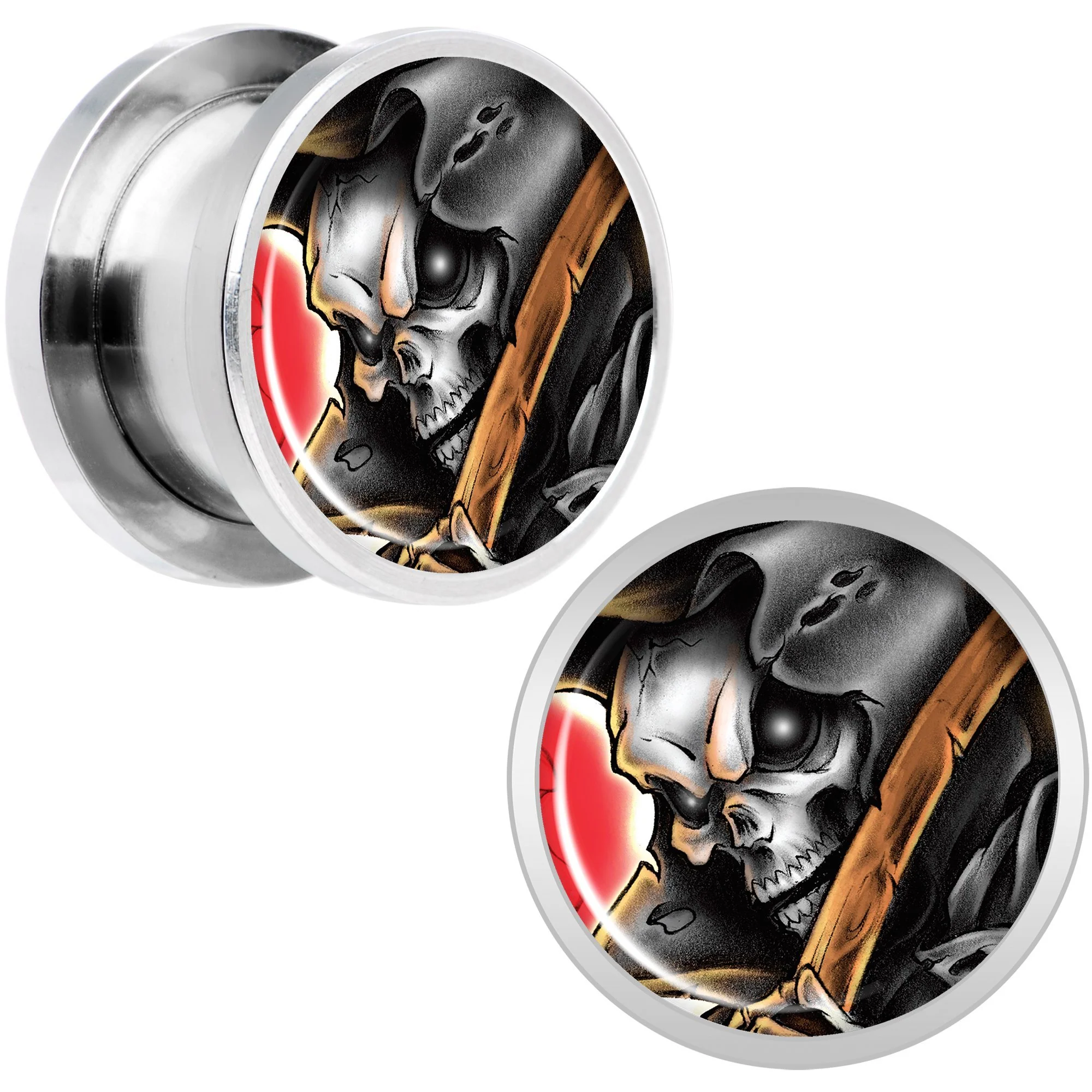 Wake the Dead Grim Reaper Halloween Plug Set  5mm to 16mm - Image 8