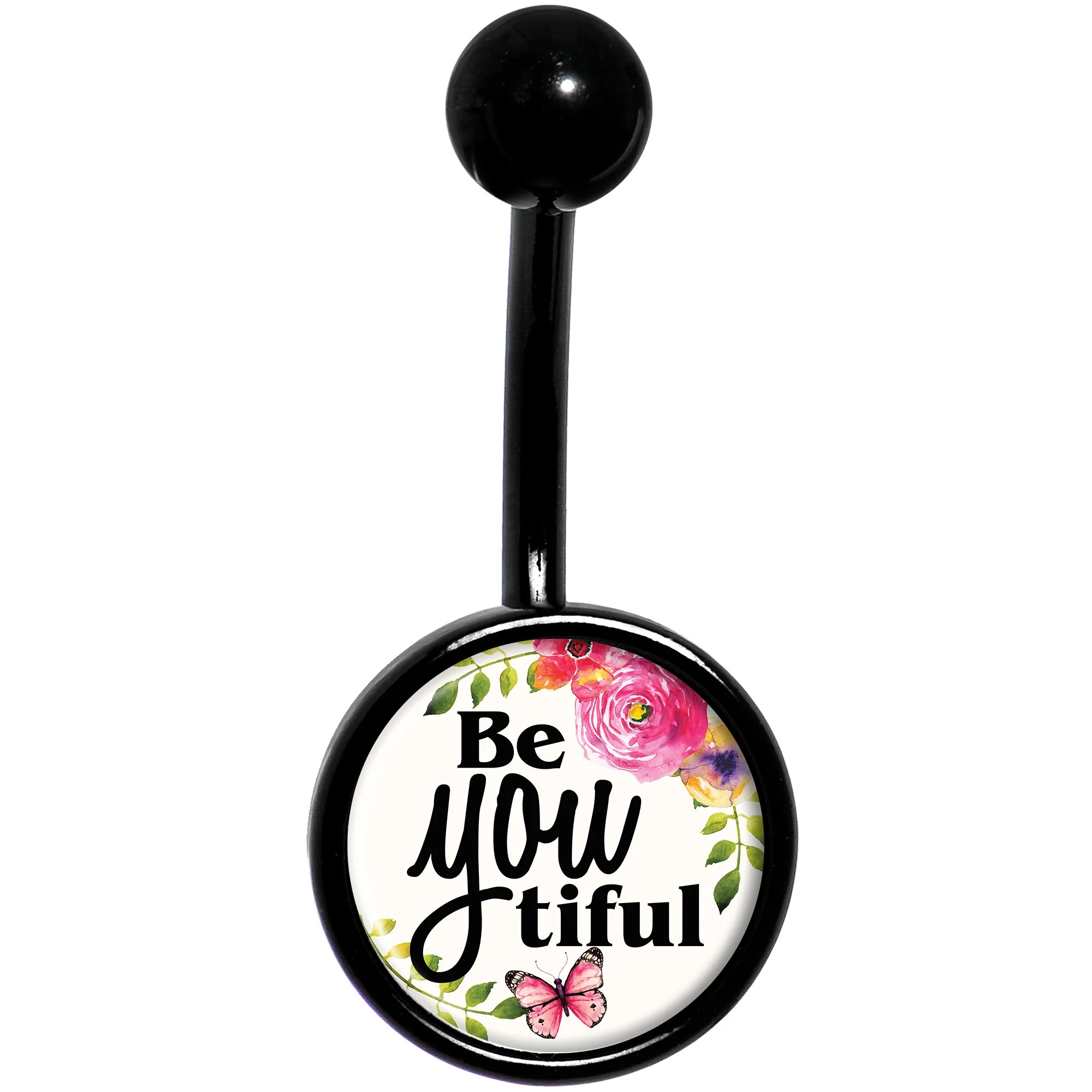 Watercolor BeYoutiful Black Belly Ring - Image 2