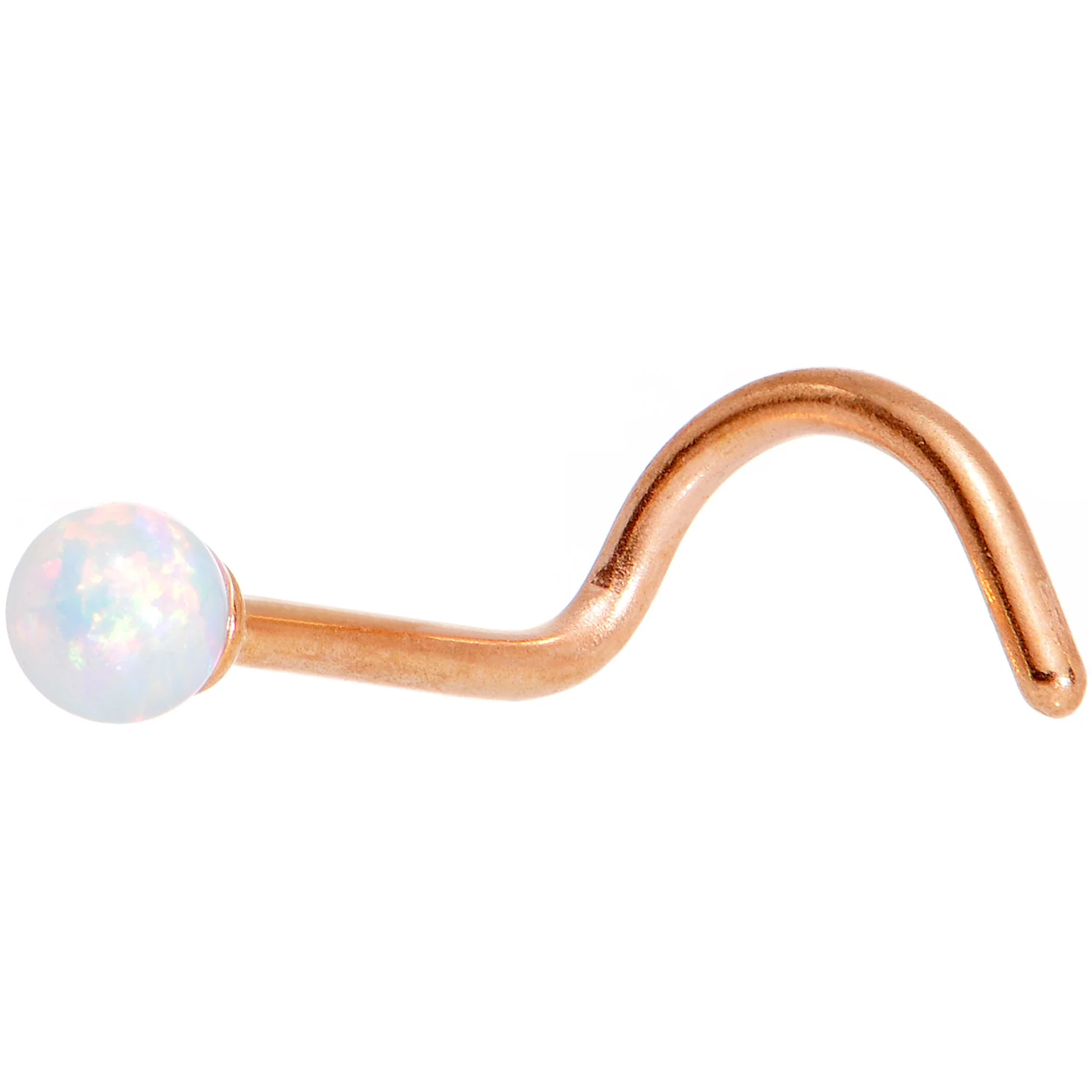 White 2.5mm Synthetic Opal Ball Anodized Left Nose Screw 4 Pack Set - Image 3