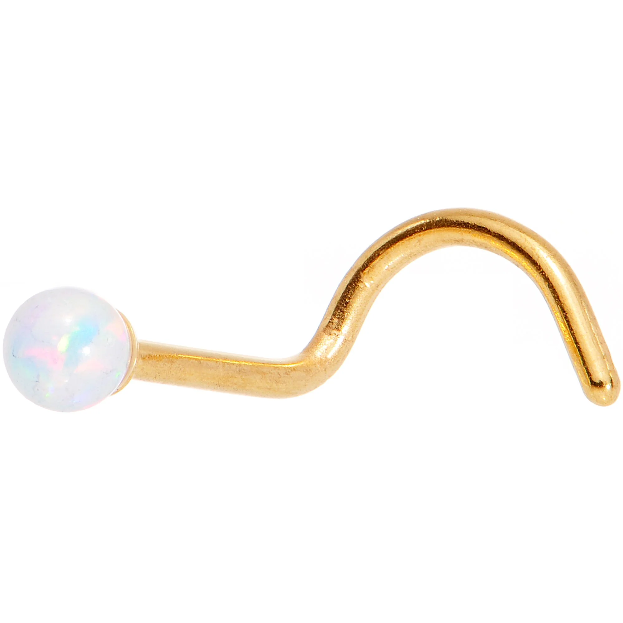White 2.5mm Synthetic Opal Ball Anodized Left Nose Screw 4 Pack Set - Image 4