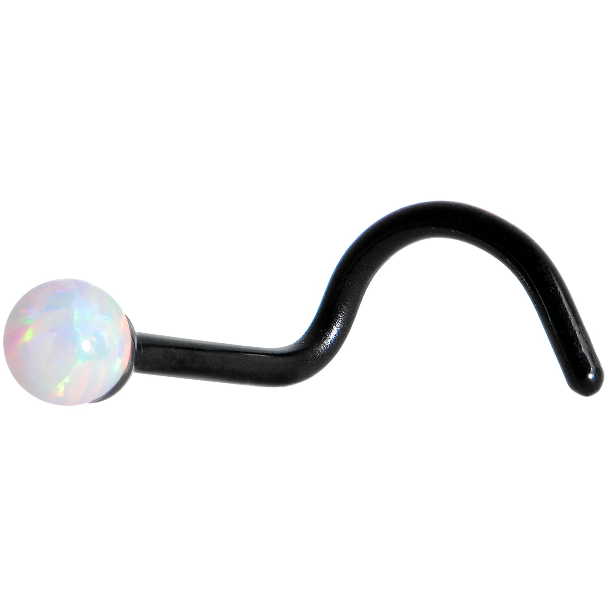 White 2.5mm Synthetic Opal Ball Anodized Left Nose Screw 4 Pack Set - Image 5