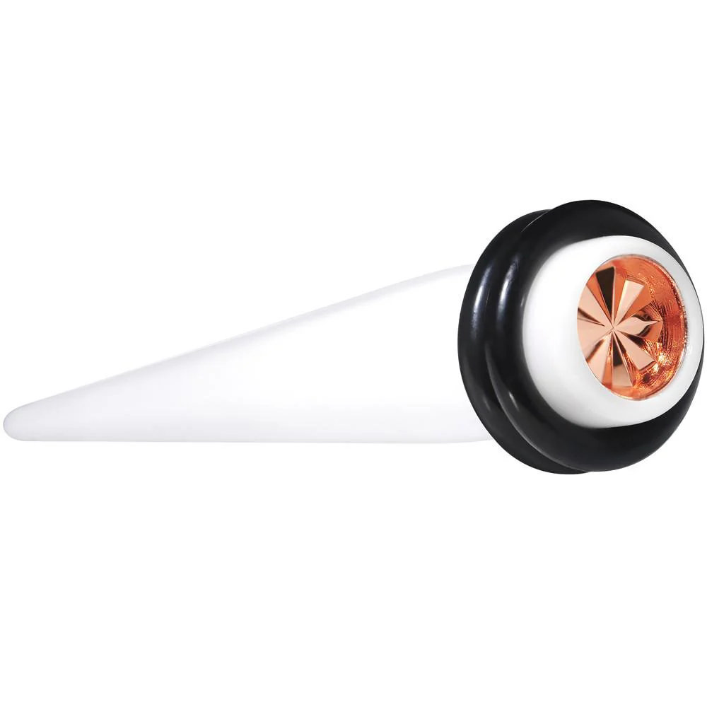 White Acrylic Pink Flashy Tire Rim Taper 2G to 20mm - Image 3