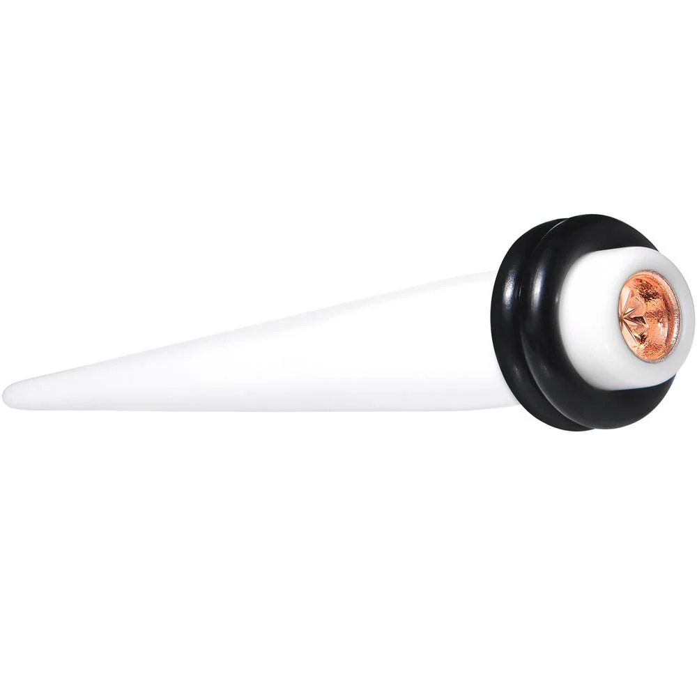 White Acrylic Pink Flashy Tire Rim Taper 2G to 20mm - Image 4