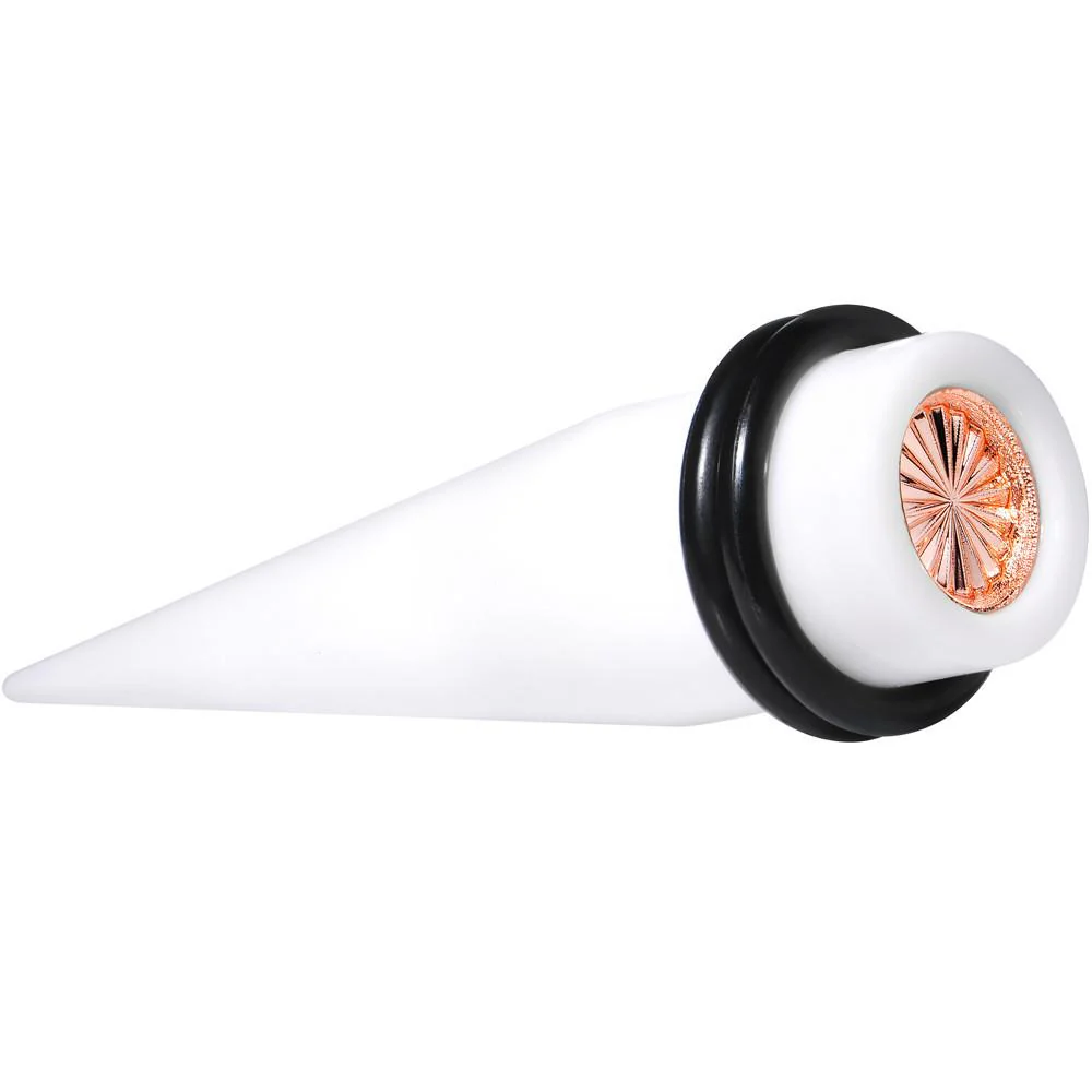 White Acrylic Pink Flashy Tire Rim Taper 2G to 20mm - Image 5