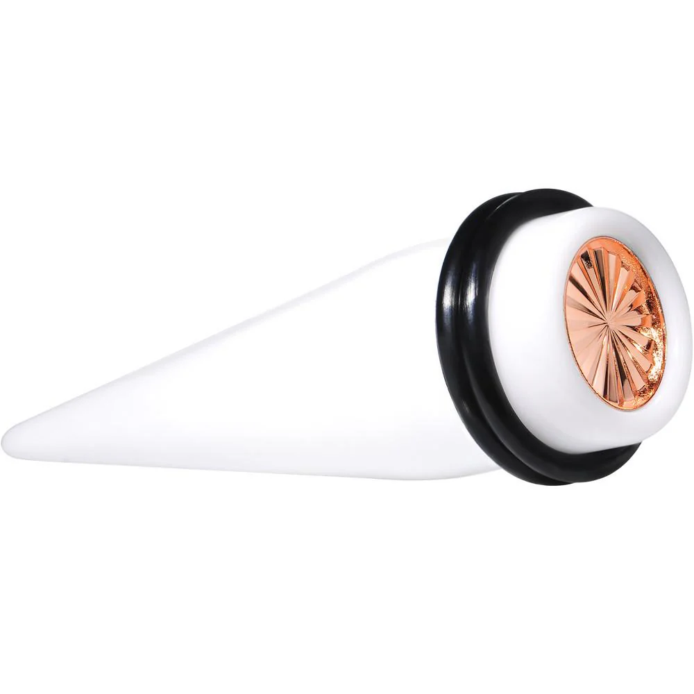 White Acrylic Pink Flashy Tire Rim Taper 2G to 20mm - Image 6