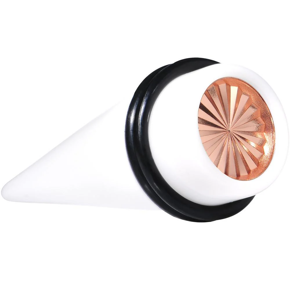 White Acrylic Pink Flashy Tire Rim Taper 2G to 20mm - Image 7