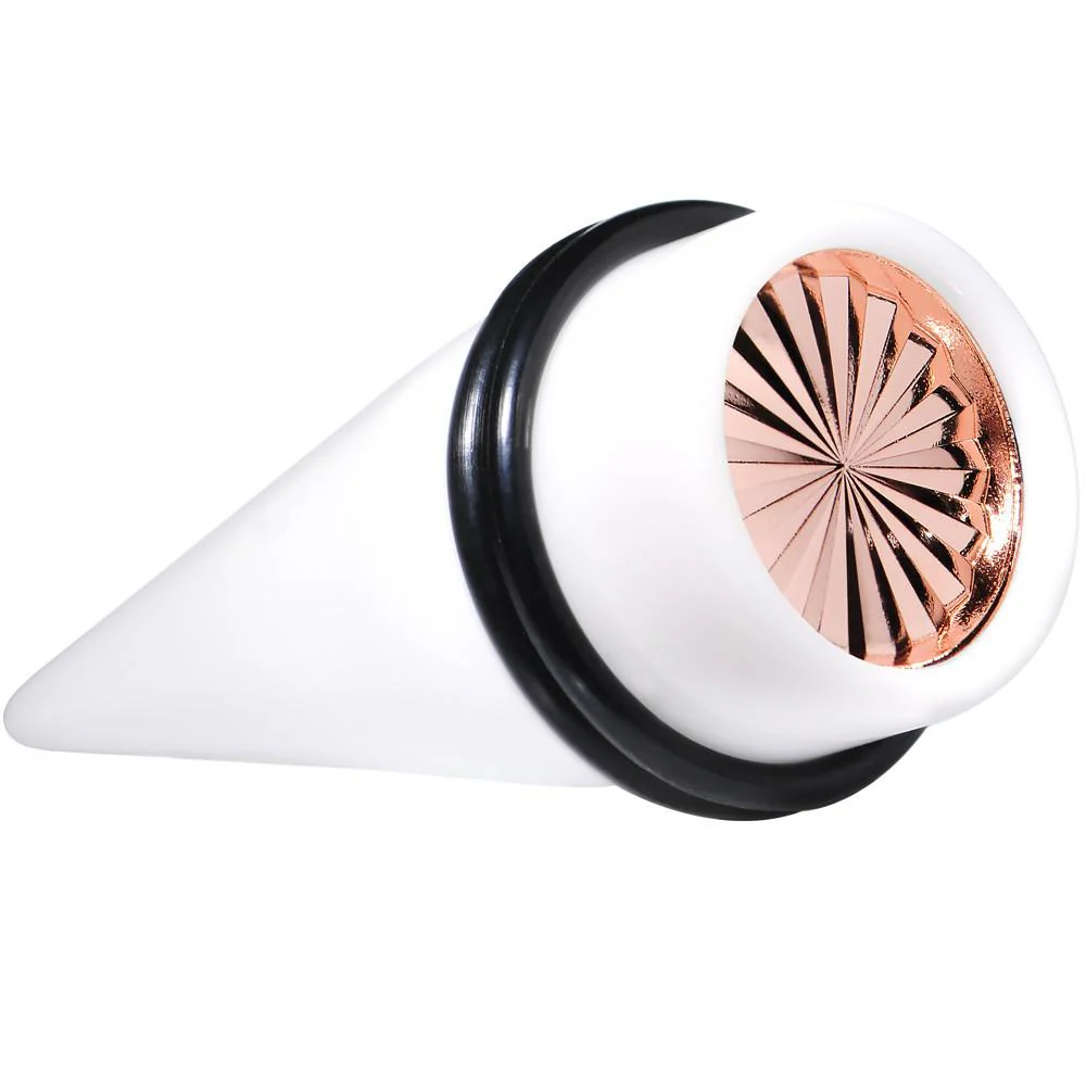 White Acrylic Pink Flashy Tire Rim Taper 2G to 20mm - Image 8