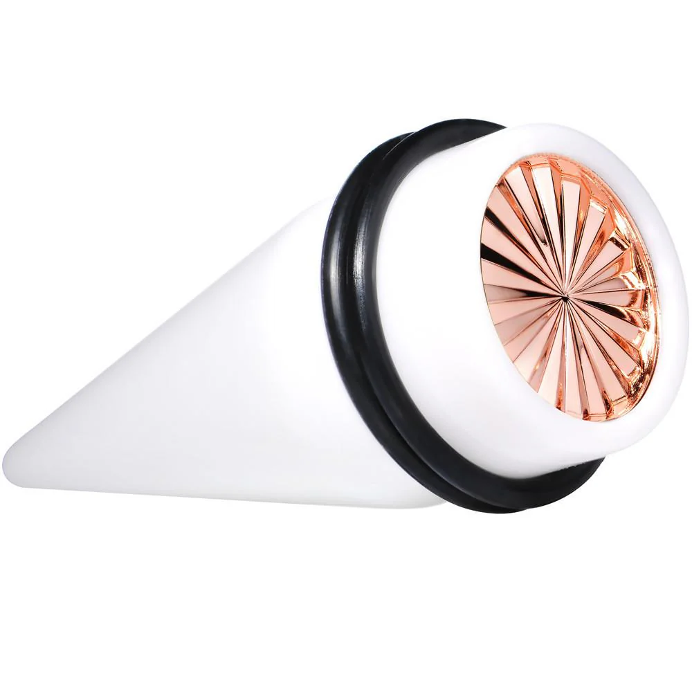 White Acrylic Pink Flashy Tire Rim Taper 2G to 20mm - Image 9