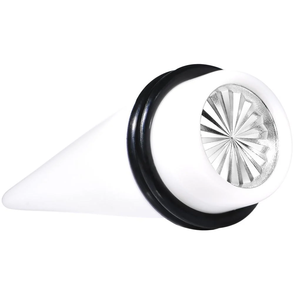 Acrylic Silver Flashy Tire Rim Taper 2G to 20mm - Image 2