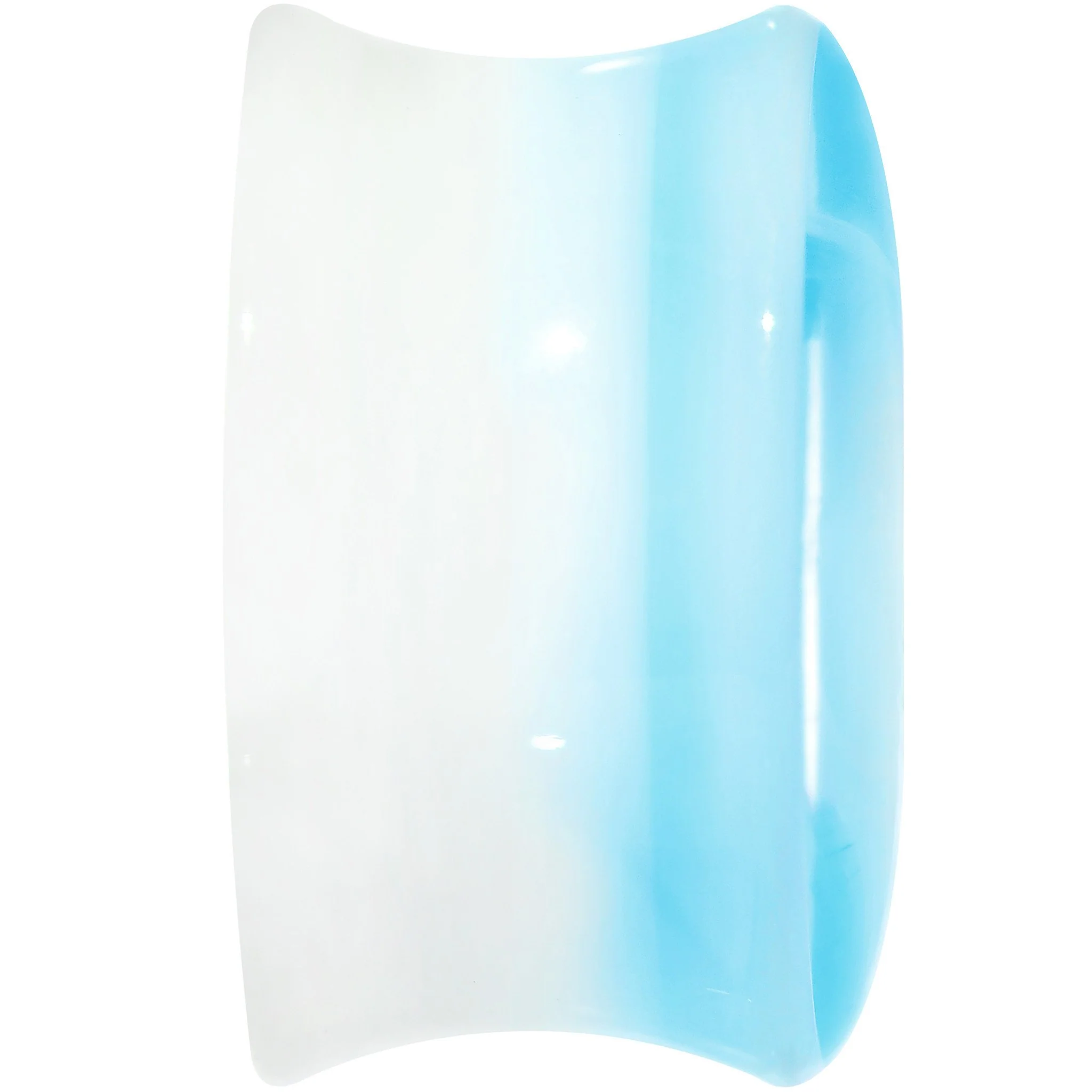 White Blue Acrylic Set Sail Nautical Anchor Saddle Plug 14mm and 16mm - Image 3