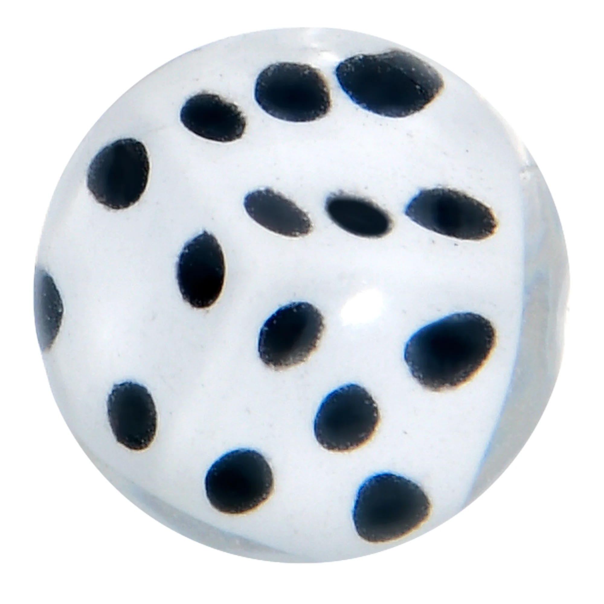 White Dice Barbell Tongue Ring - Image 2