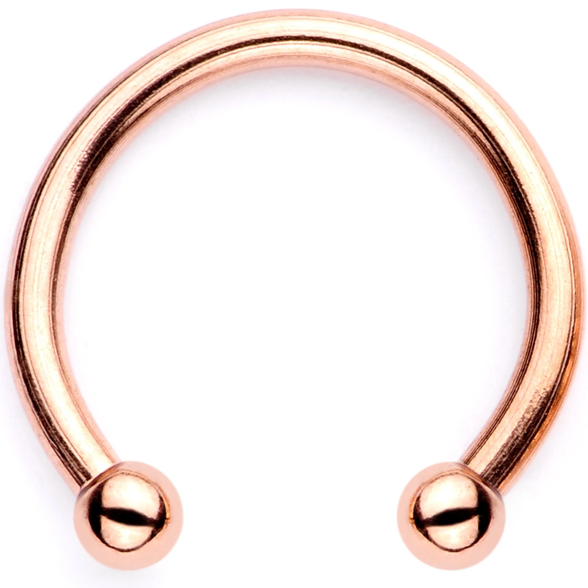 16G White Faux Opal Rose Gold Tone Twisted Horseshoe Clip On Fake Septum Ring Set - Image 4