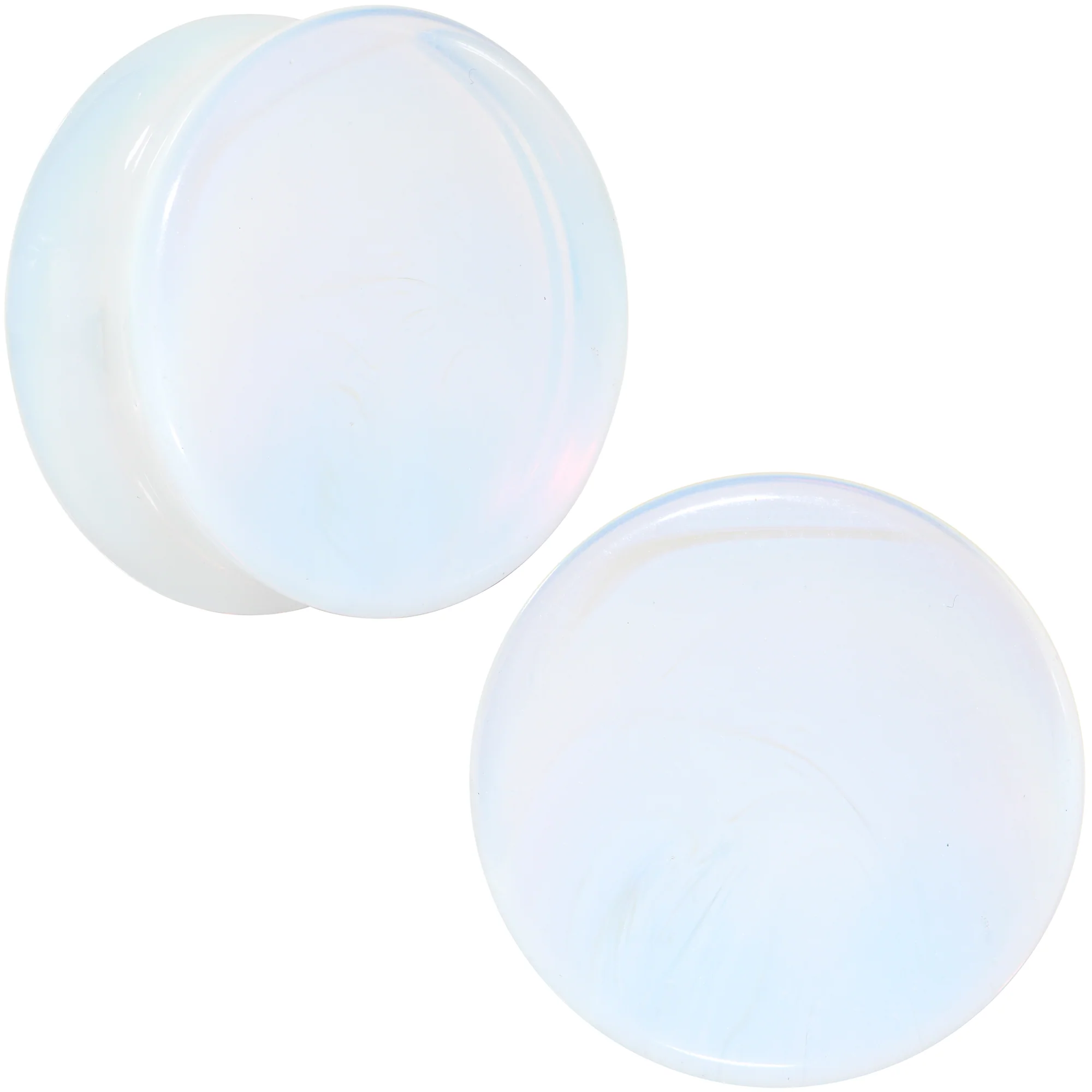 White Opalite Double Flare Plug Set - Image 21