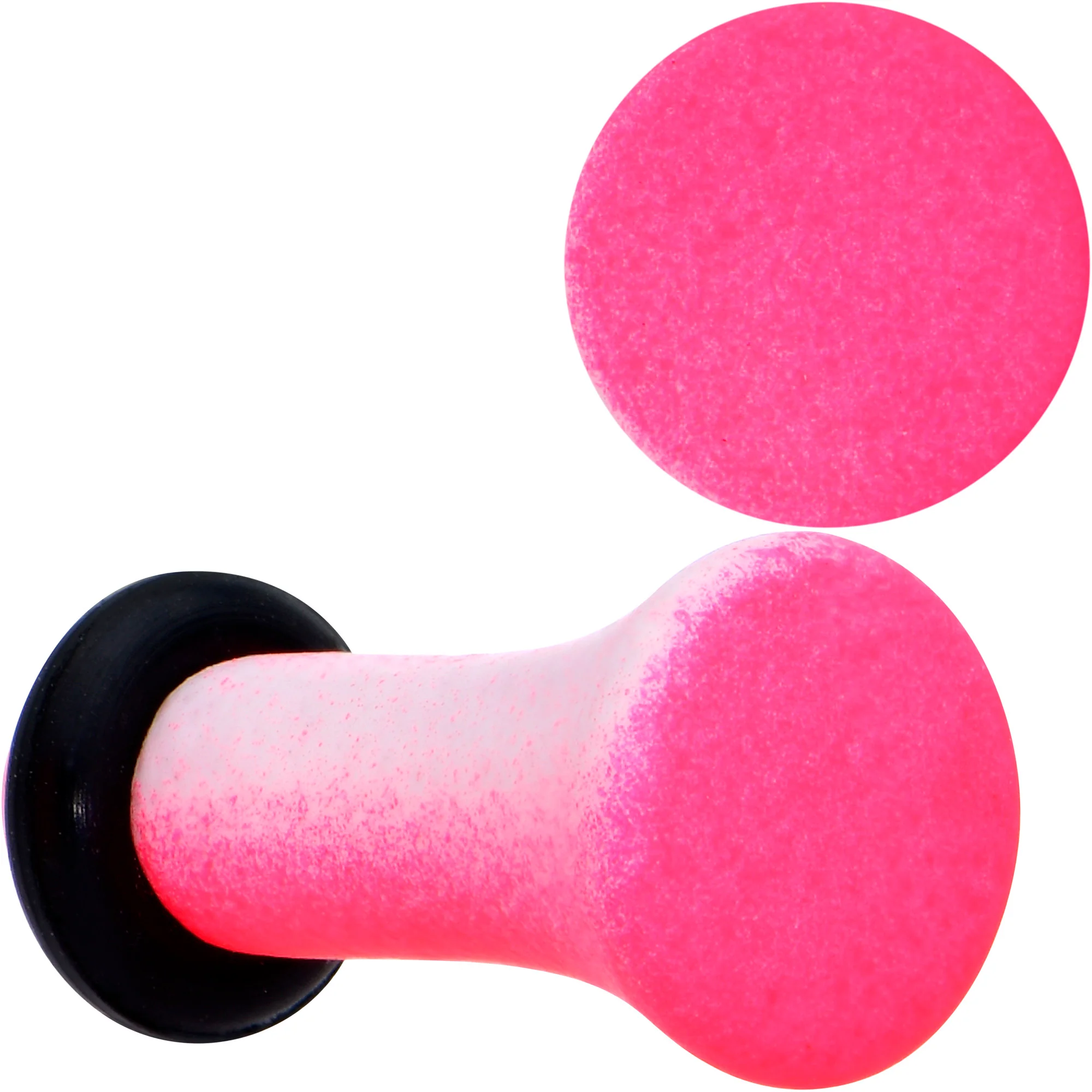 White Pink Ombre Matte Acrylic Single Flare Plug Set Sizes 2mm-12mm - Image 11