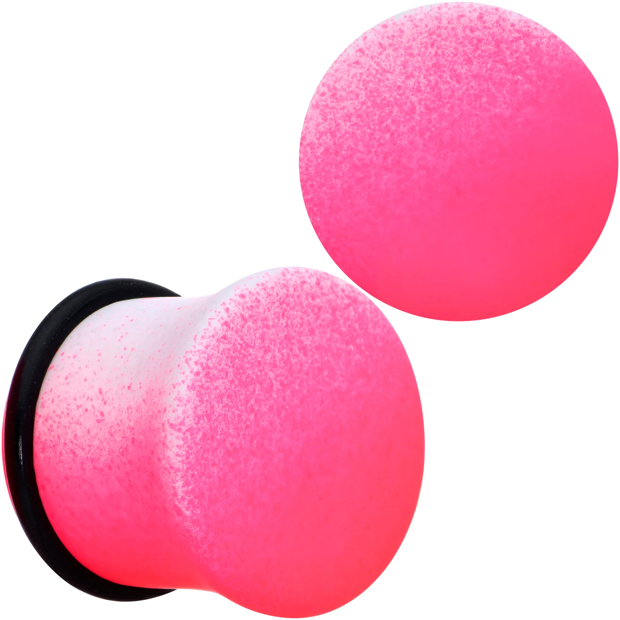 White Pink Ombre Matte Acrylic Single Flare Plug Set Sizes 2mm-12mm - Image 12