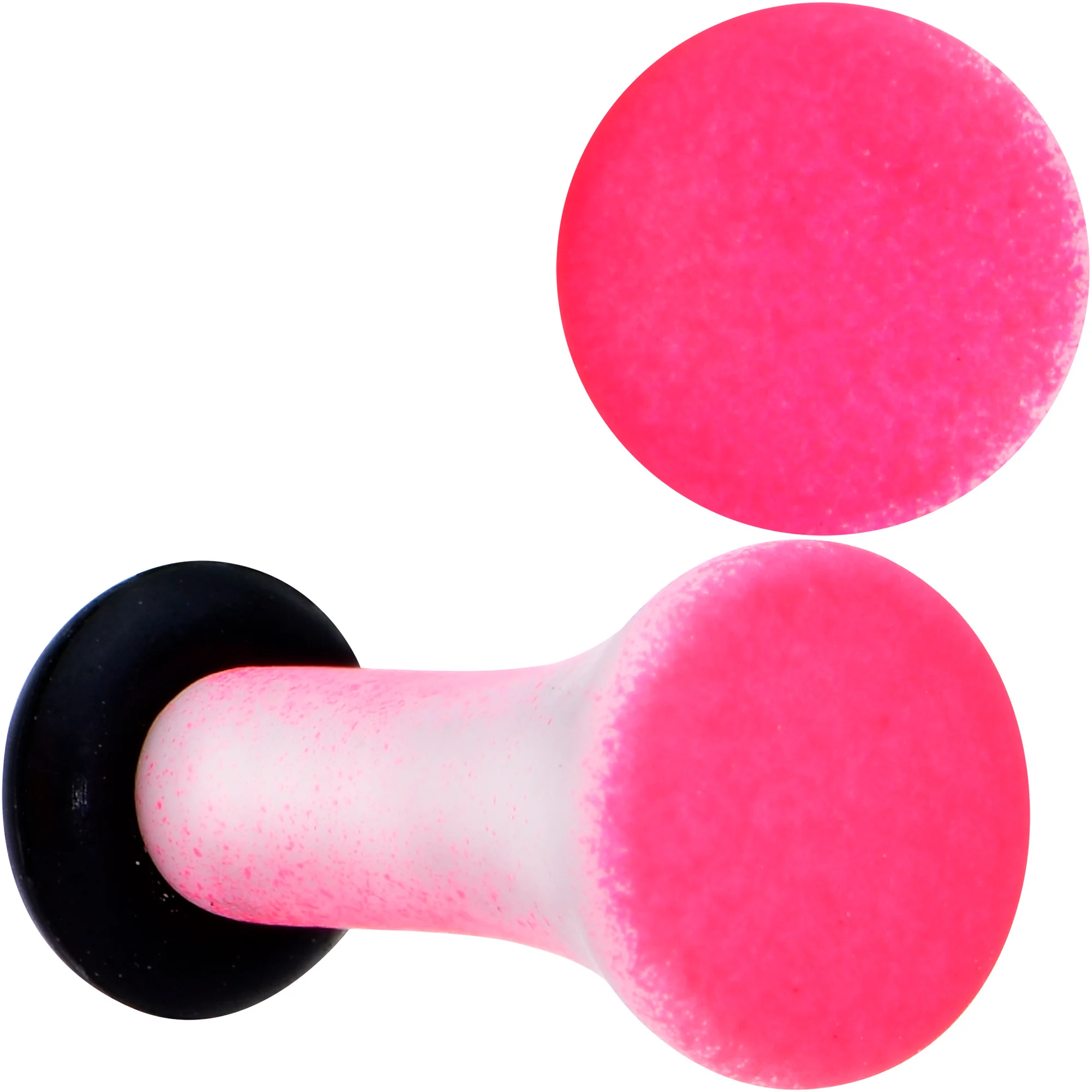 White Pink Ombre Matte Acrylic Single Flare Plug Set Sizes 2mm-12mm - Image 7