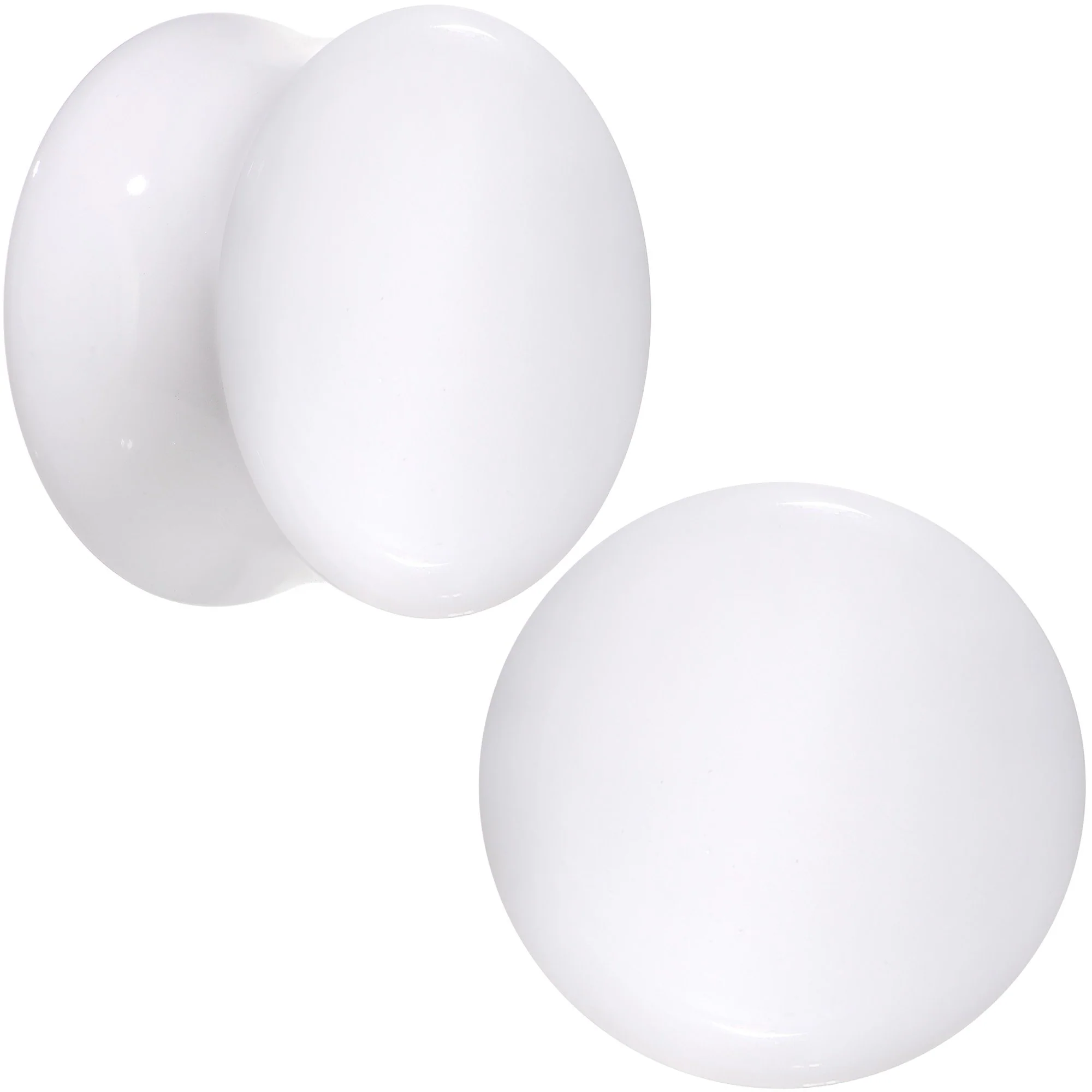 White UV Acrylic Saddle Plug Set 4mm to 25mm - Image 10