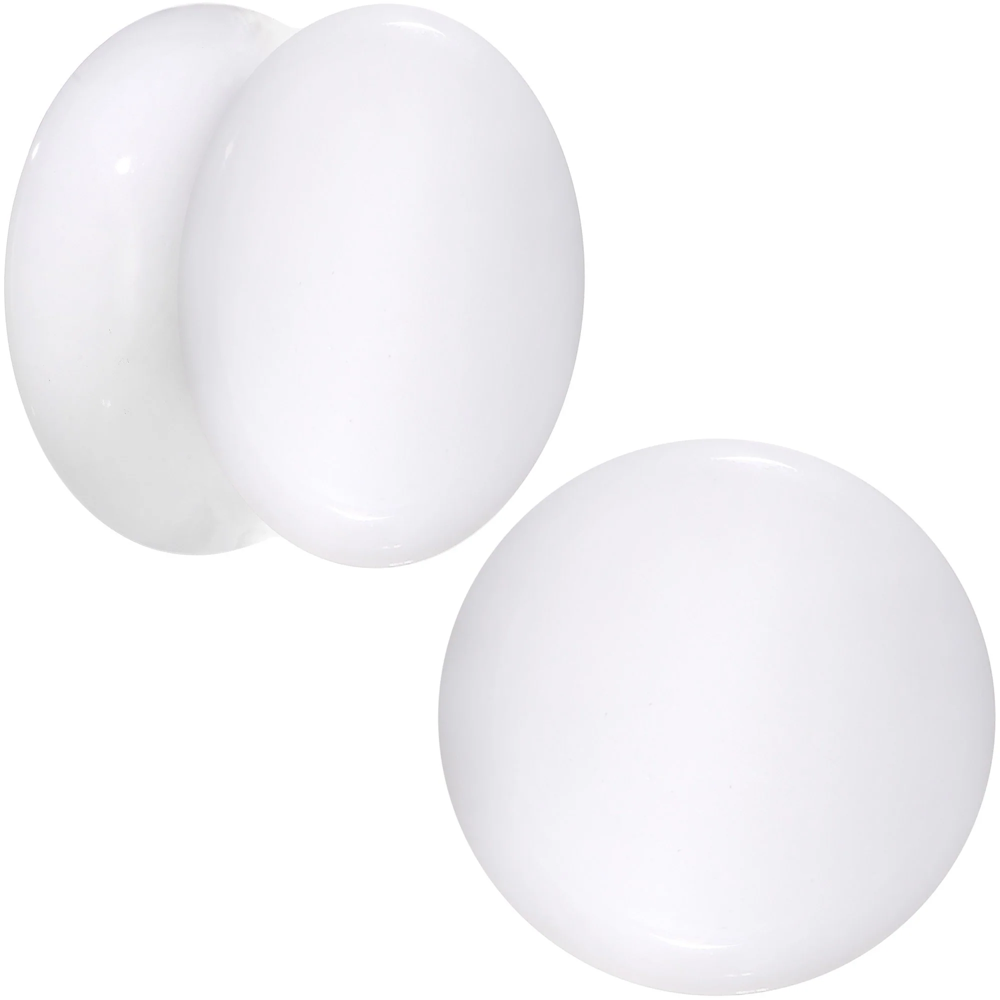 White UV Acrylic Saddle Plug Set 4mm to 25mm - Image 11