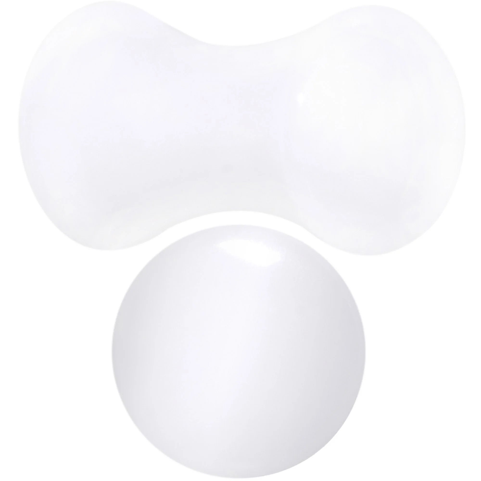 White UV Acrylic Saddle Plug Set 4mm to 25mm - Image 5