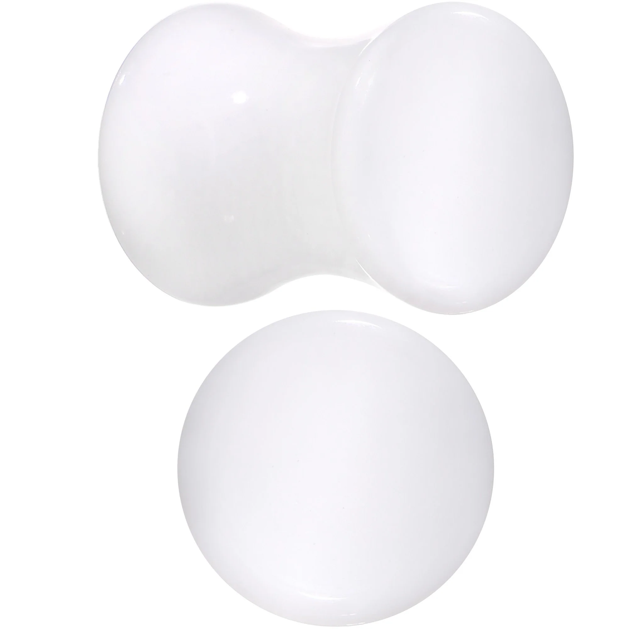 White UV Acrylic Saddle Plug Set 4mm to 25mm - Image 7