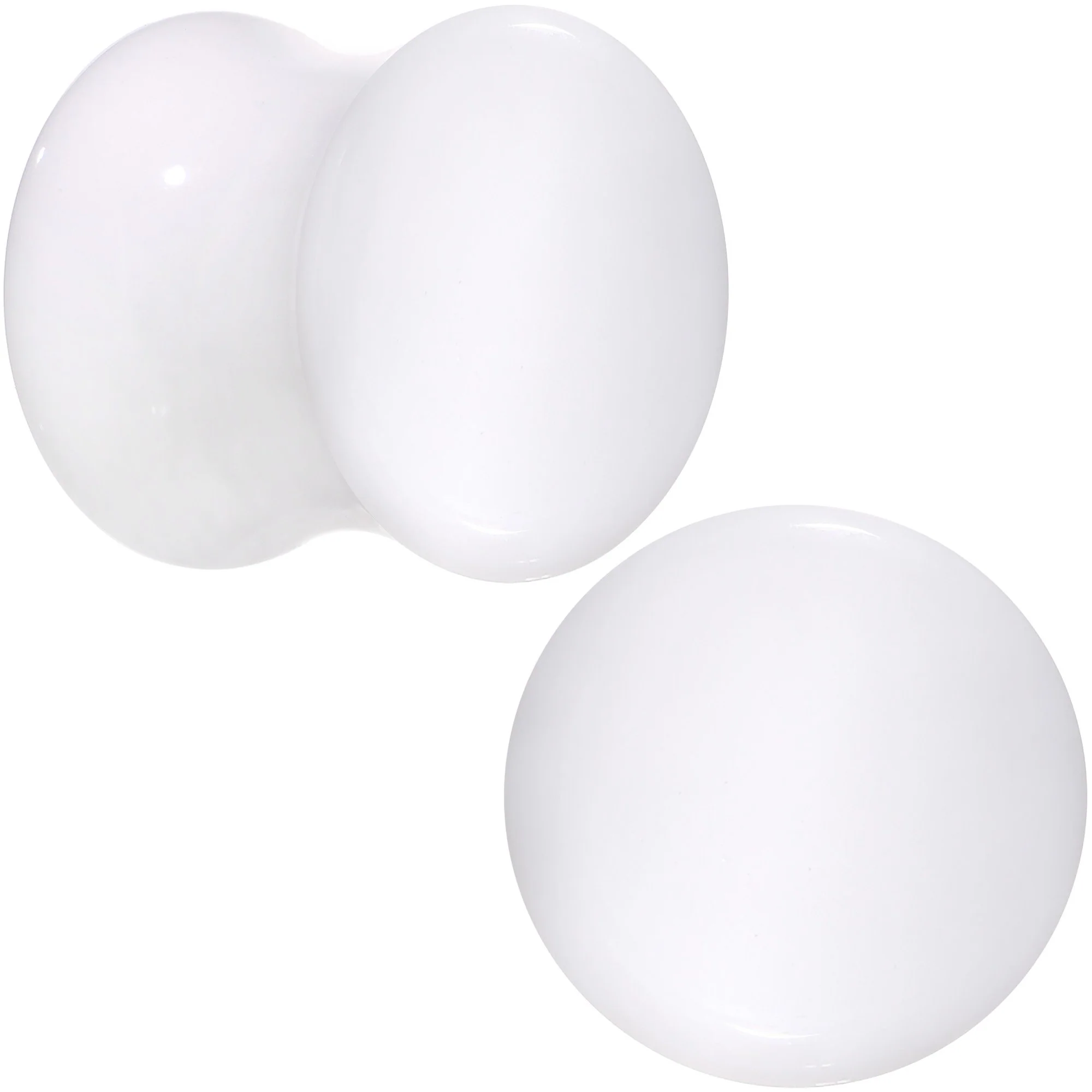 White UV Acrylic Saddle Plug Set 4mm to 25mm - Image 8