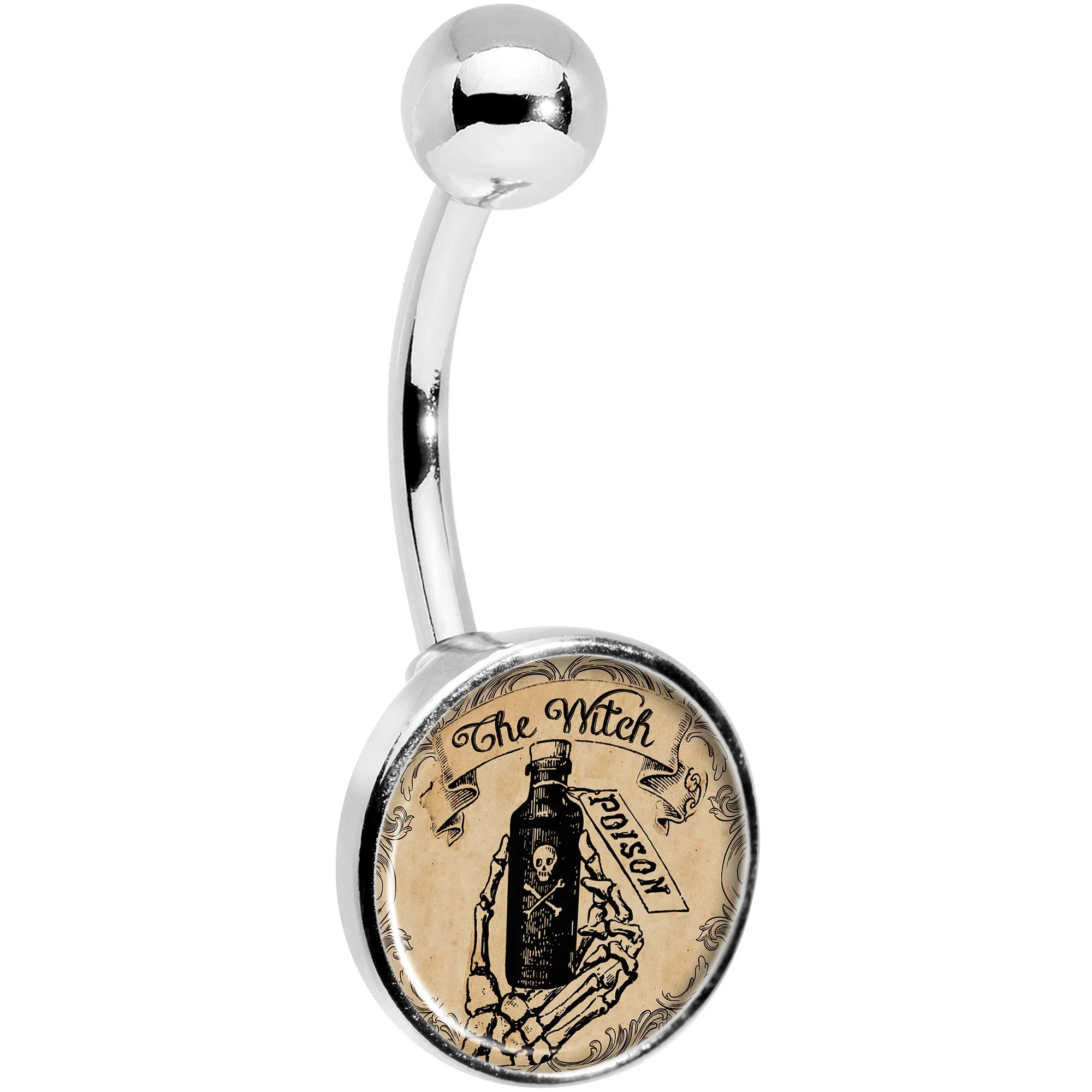 Witches Brew Poison Potion Halloween Belly Ring - Image 3