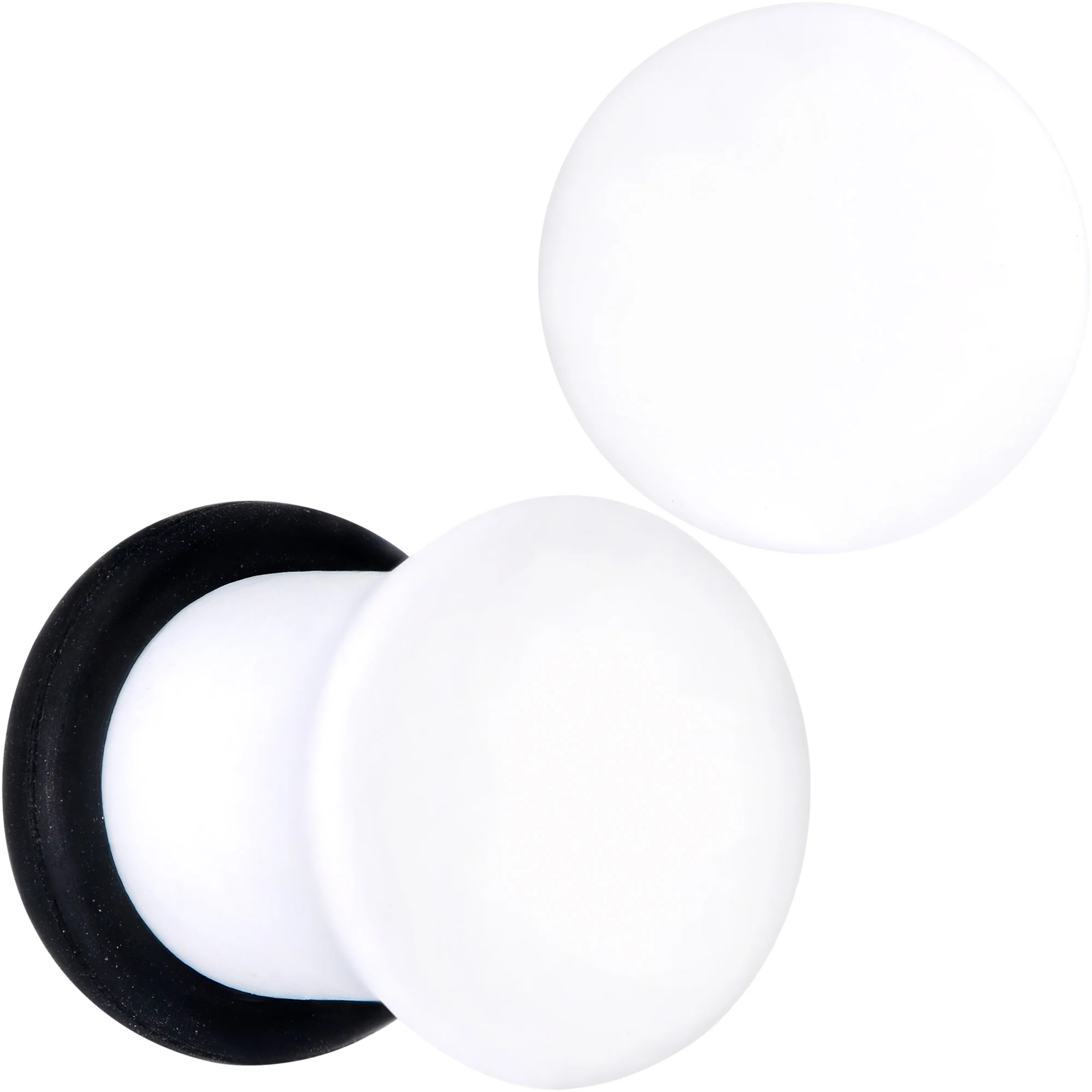 Wonderful White Matte Acrylic Single Flare Plug Set - Image 10