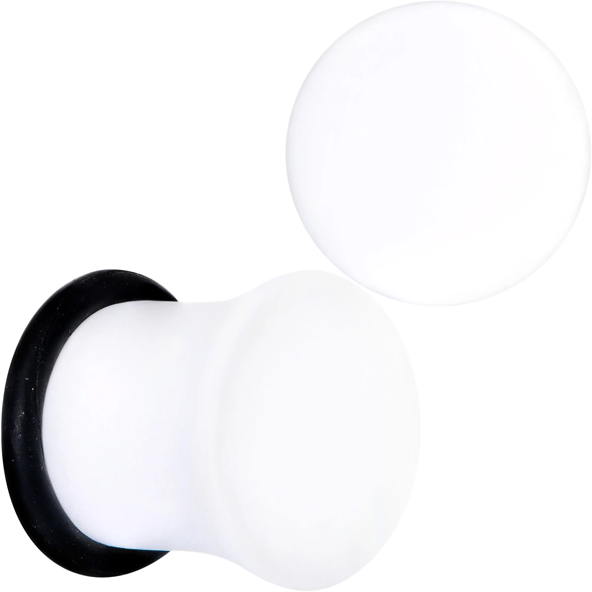 Wonderful White Matte Acrylic Single Flare Plug Set - Image 11