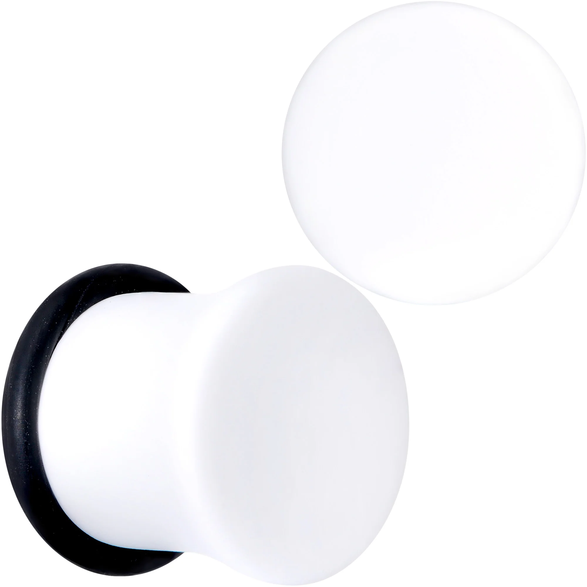 Wonderful White Matte Acrylic Single Flare Plug Set - Image 12