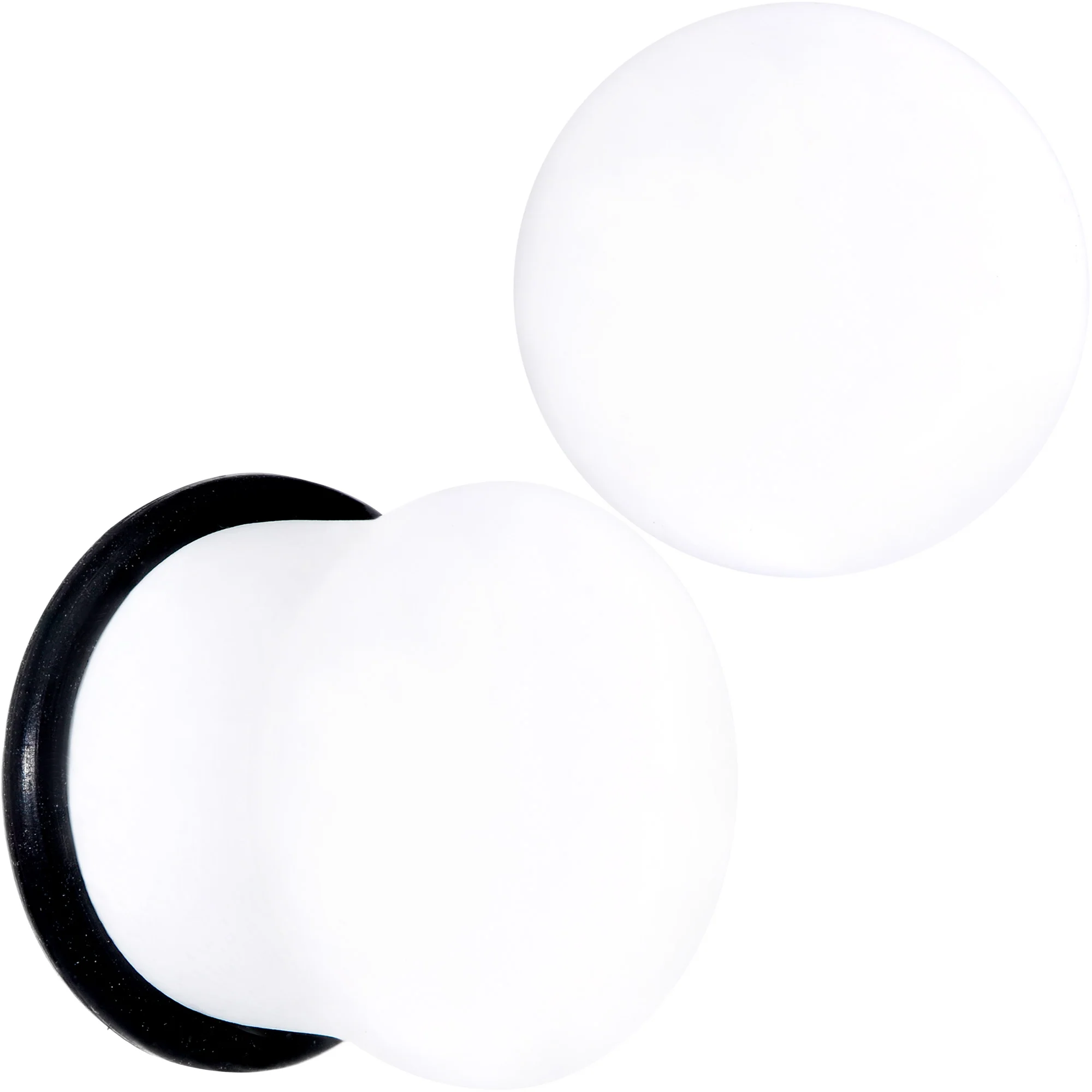 Wonderful White Matte Acrylic Single Flare Plug Set - Image 13