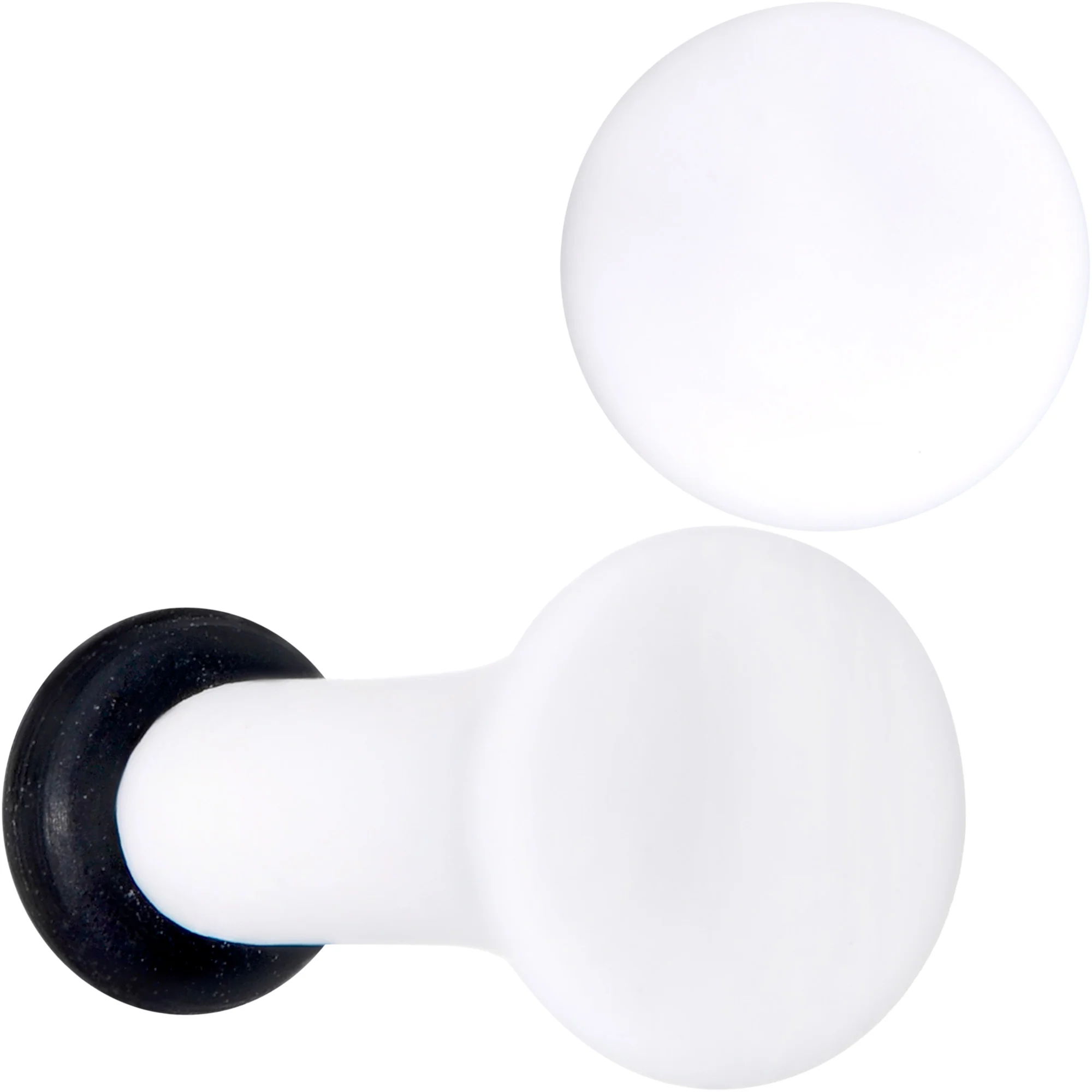 Wonderful White Matte Acrylic Single Flare Plug Set - Image 5