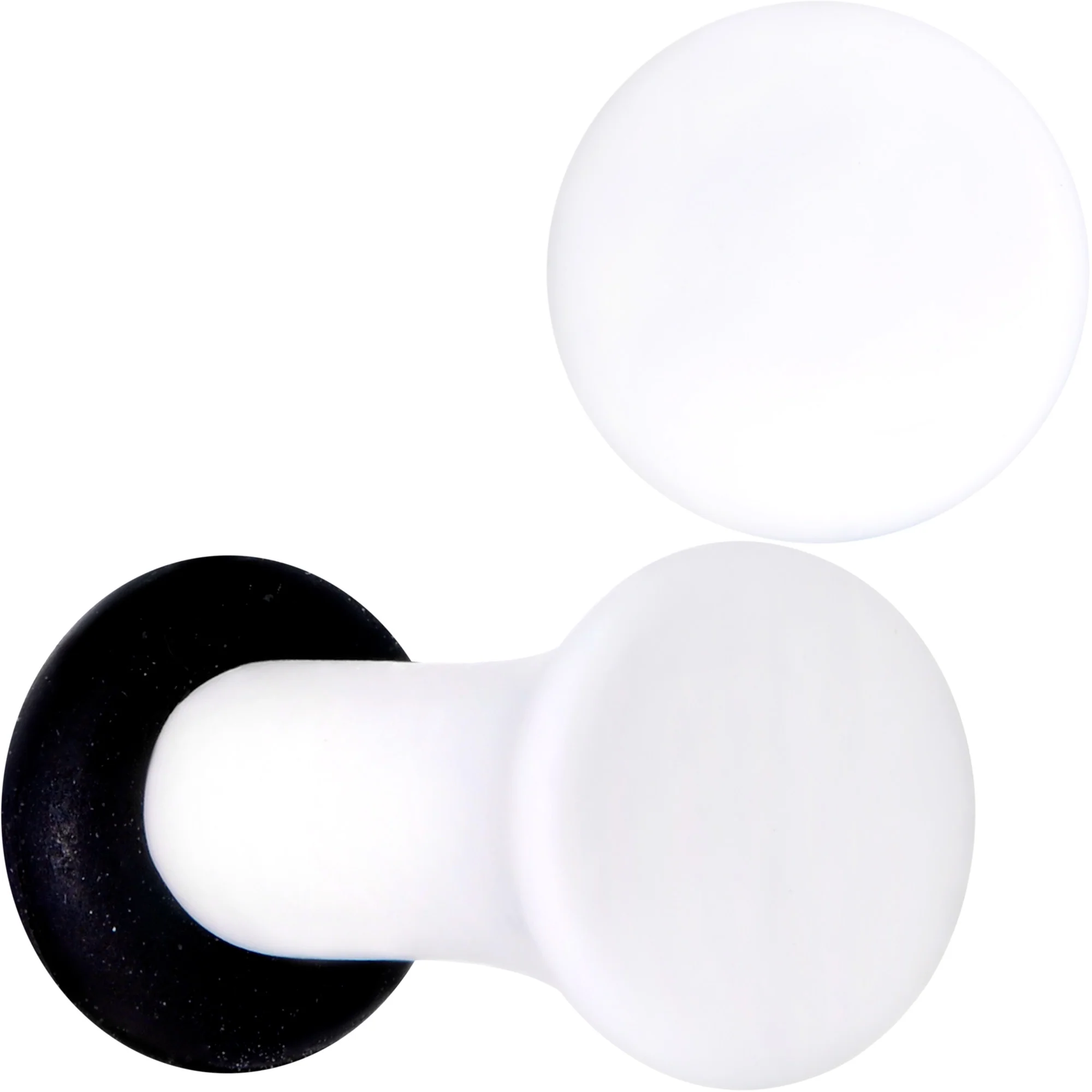 Wonderful White Matte Acrylic Single Flare Plug Set - Image 6